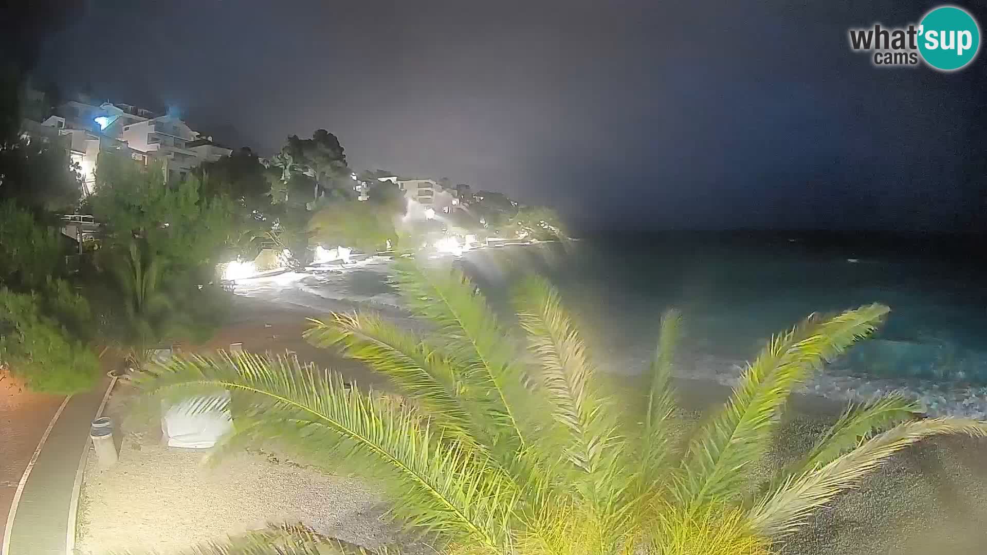 Webcam Lučica Strand Beach Brela – Liveblick von der Adriaküste