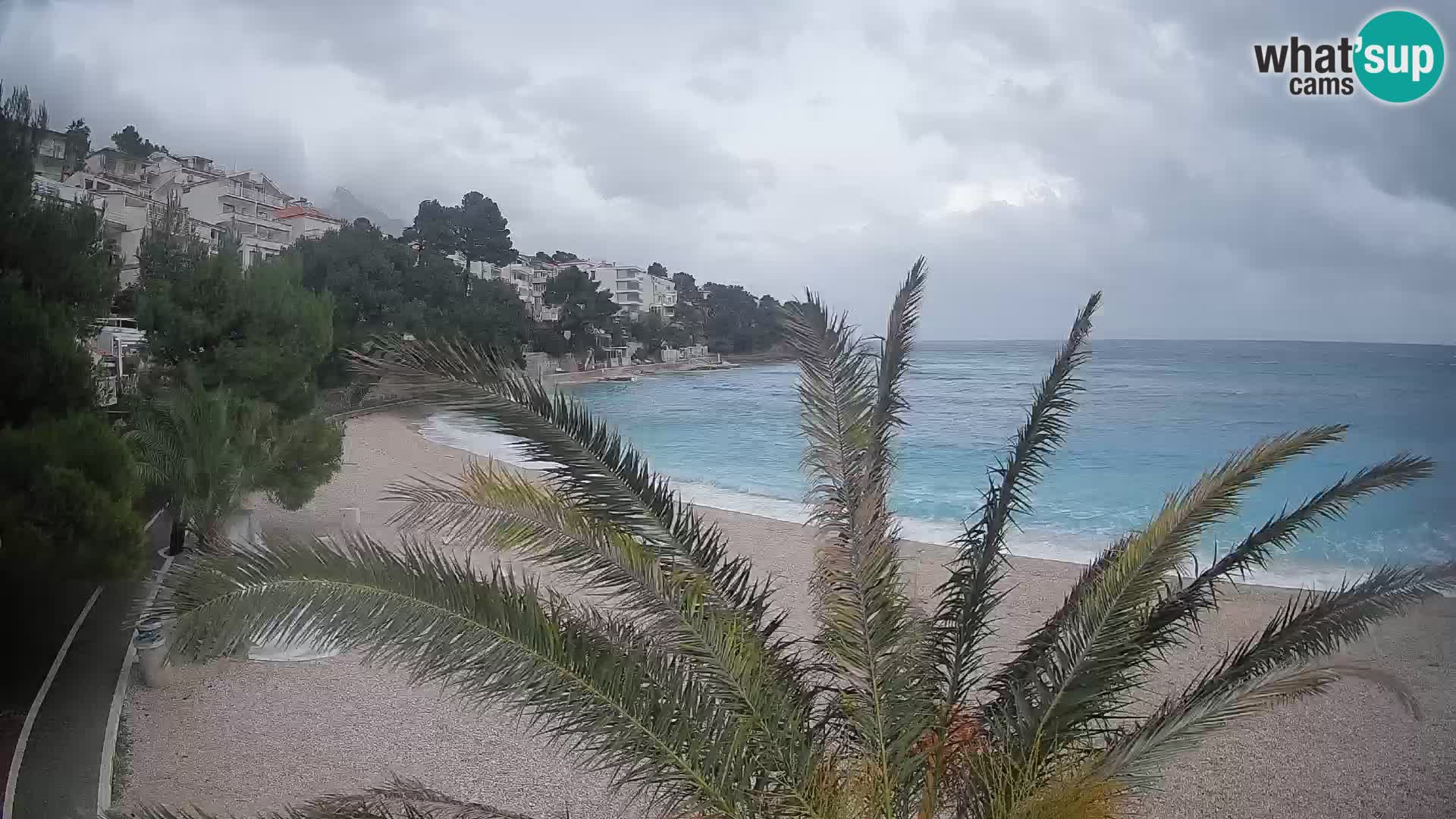 Webcam Playa Lučica Brela – Vista en directo de la costa adriática