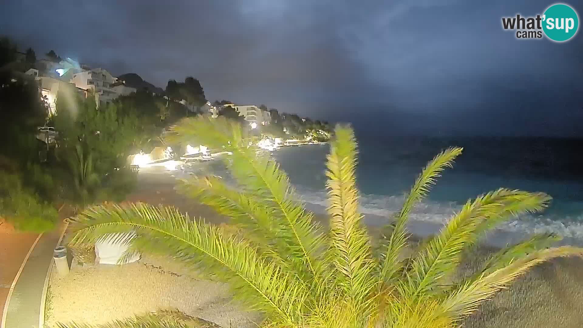 Spletna kamera Plaža Lučica Brela – Pogled v živo na Jadransko obalo