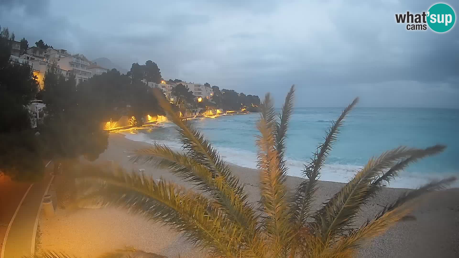 Webcam Spiaggia Lučica Brela – Vista live sulla costa adriatica