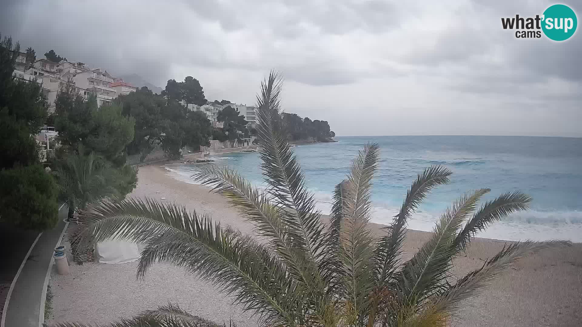 Webcam Playa Lučica Brela – Vista en directo de la costa adriática