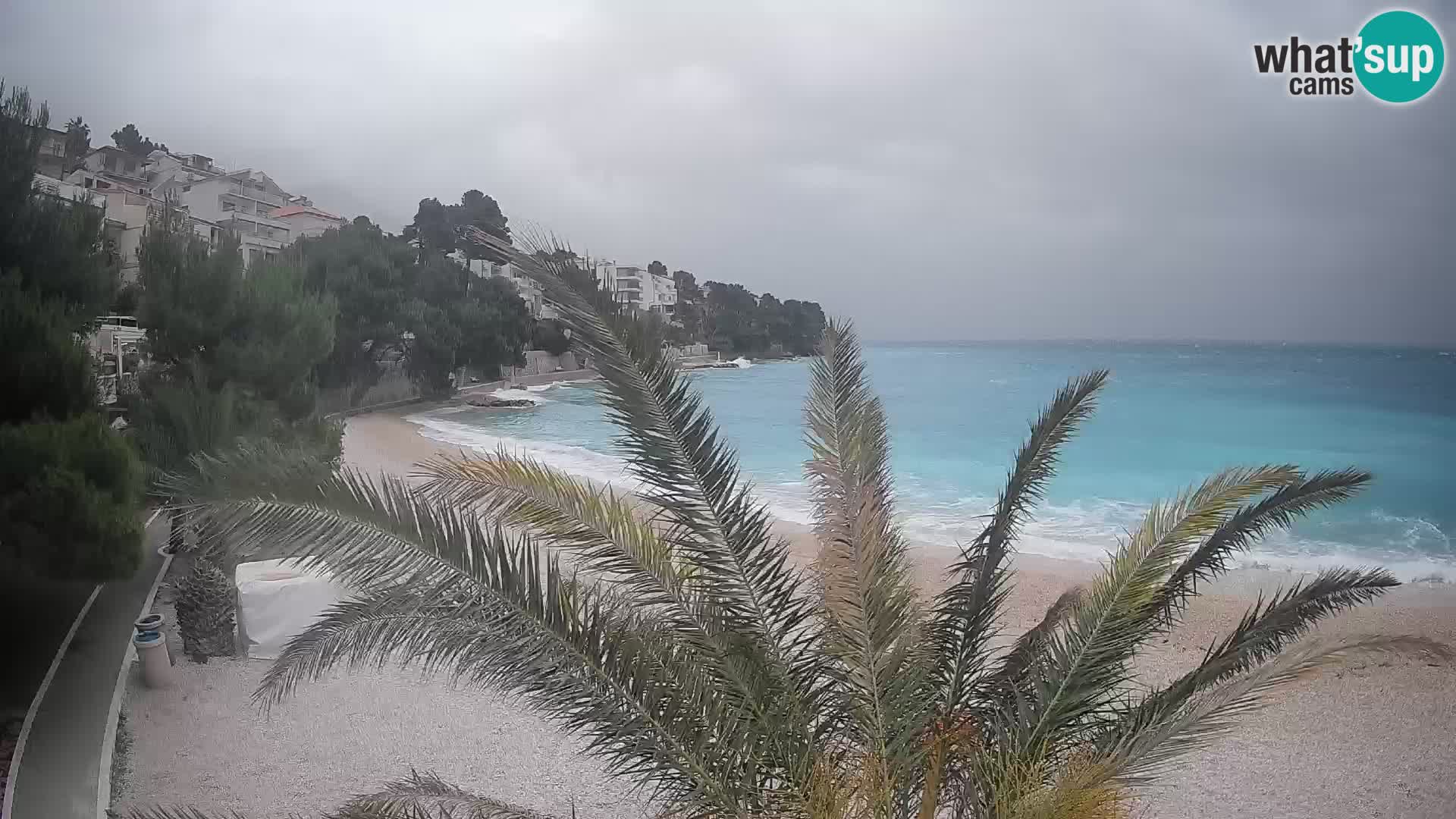 Webcam Spiaggia Lučica Brela – Vista live sulla costa adriatica