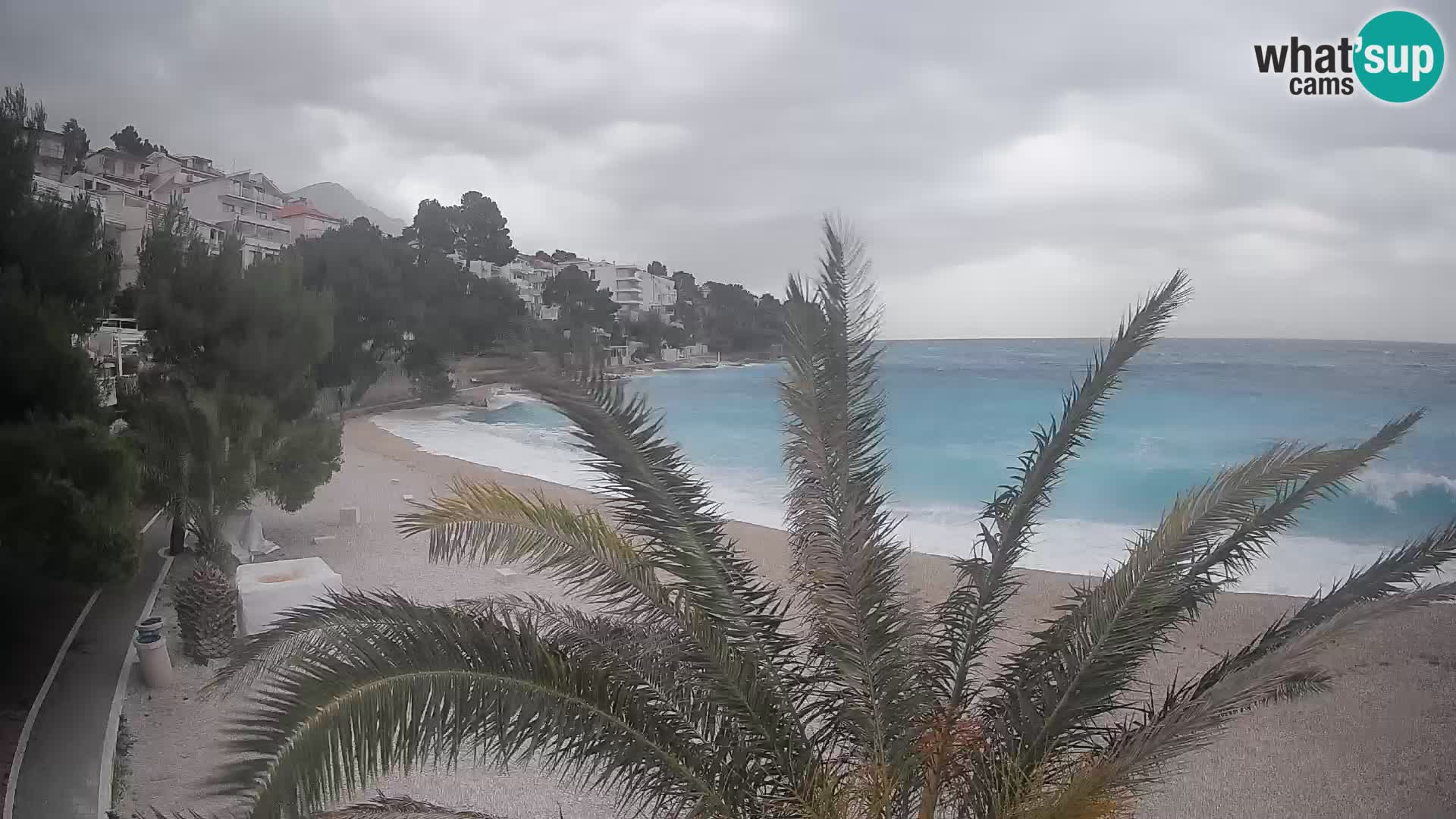 Webcam Spiaggia Lučica Brela – Vista live sulla costa adriatica