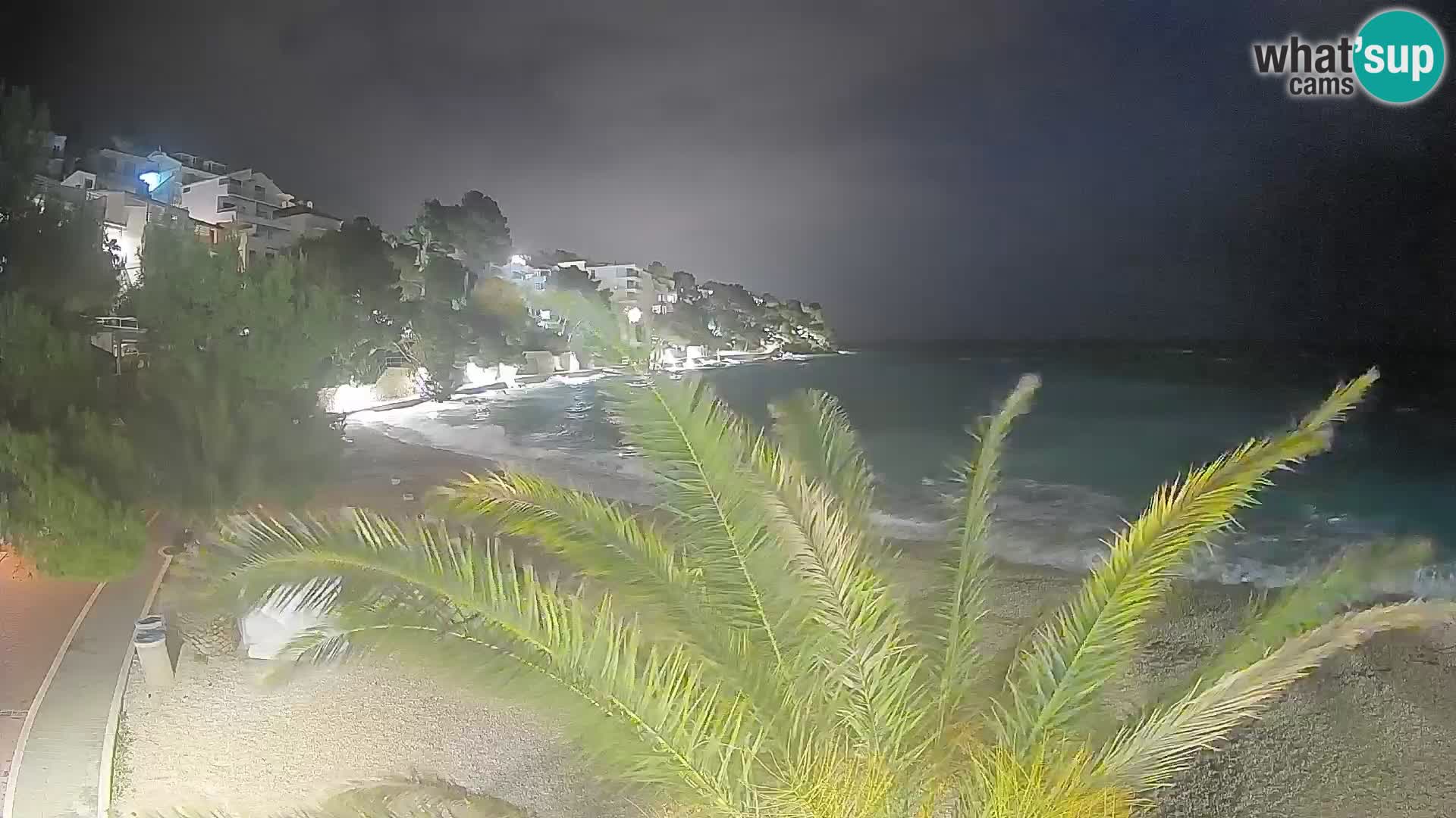 Webcam Plage Lučica Brela – Vue en direct sur la côte adriatique