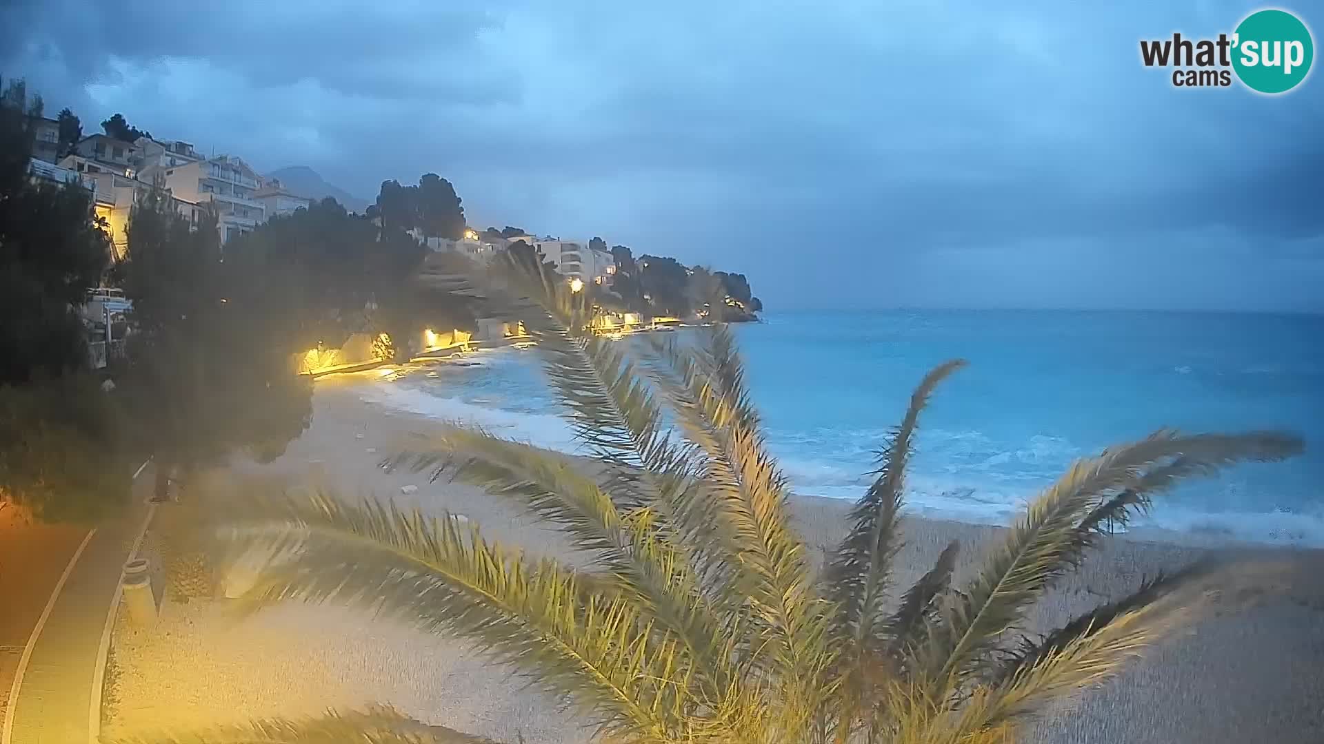 Webcam Spiaggia Lučica Brela – Vista live sulla costa adriatica