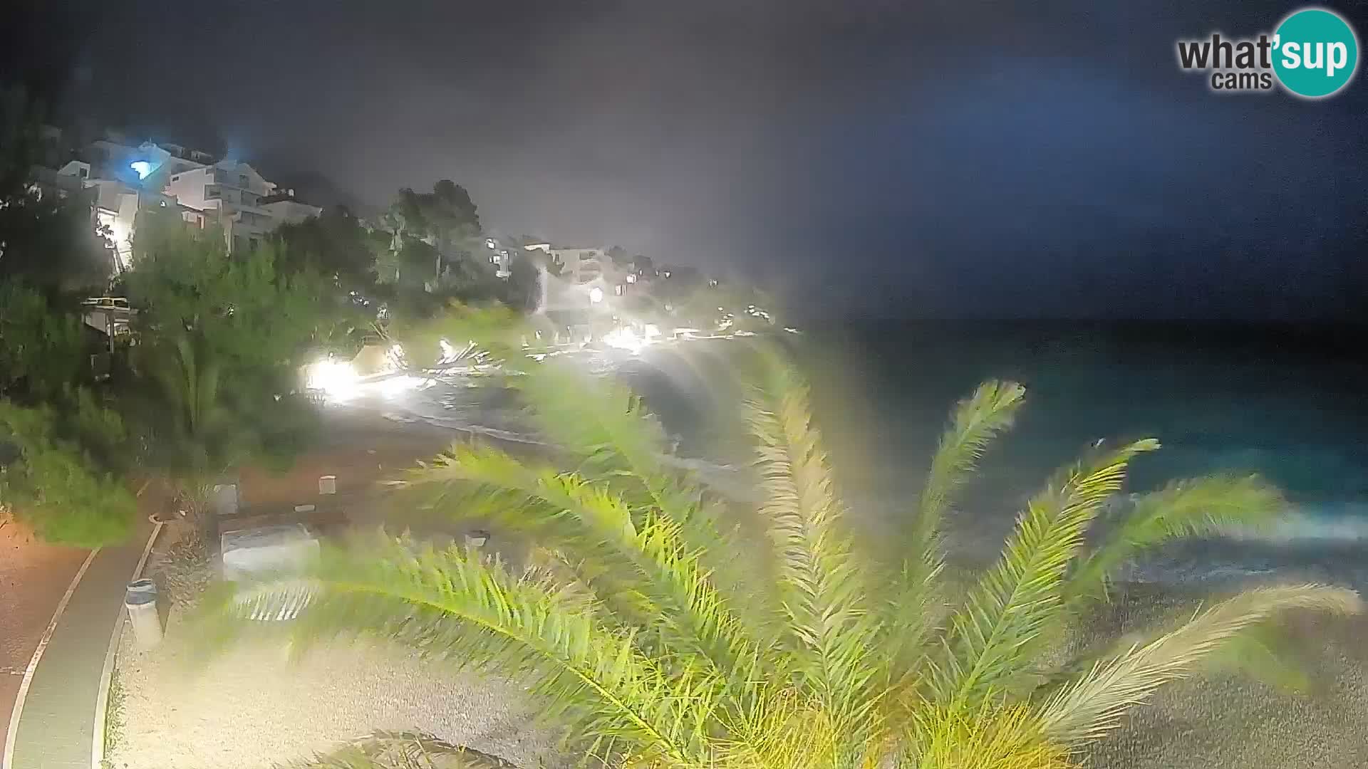 Webcam Lučica Strand Beach Brela – Liveblick von der Adriaküste