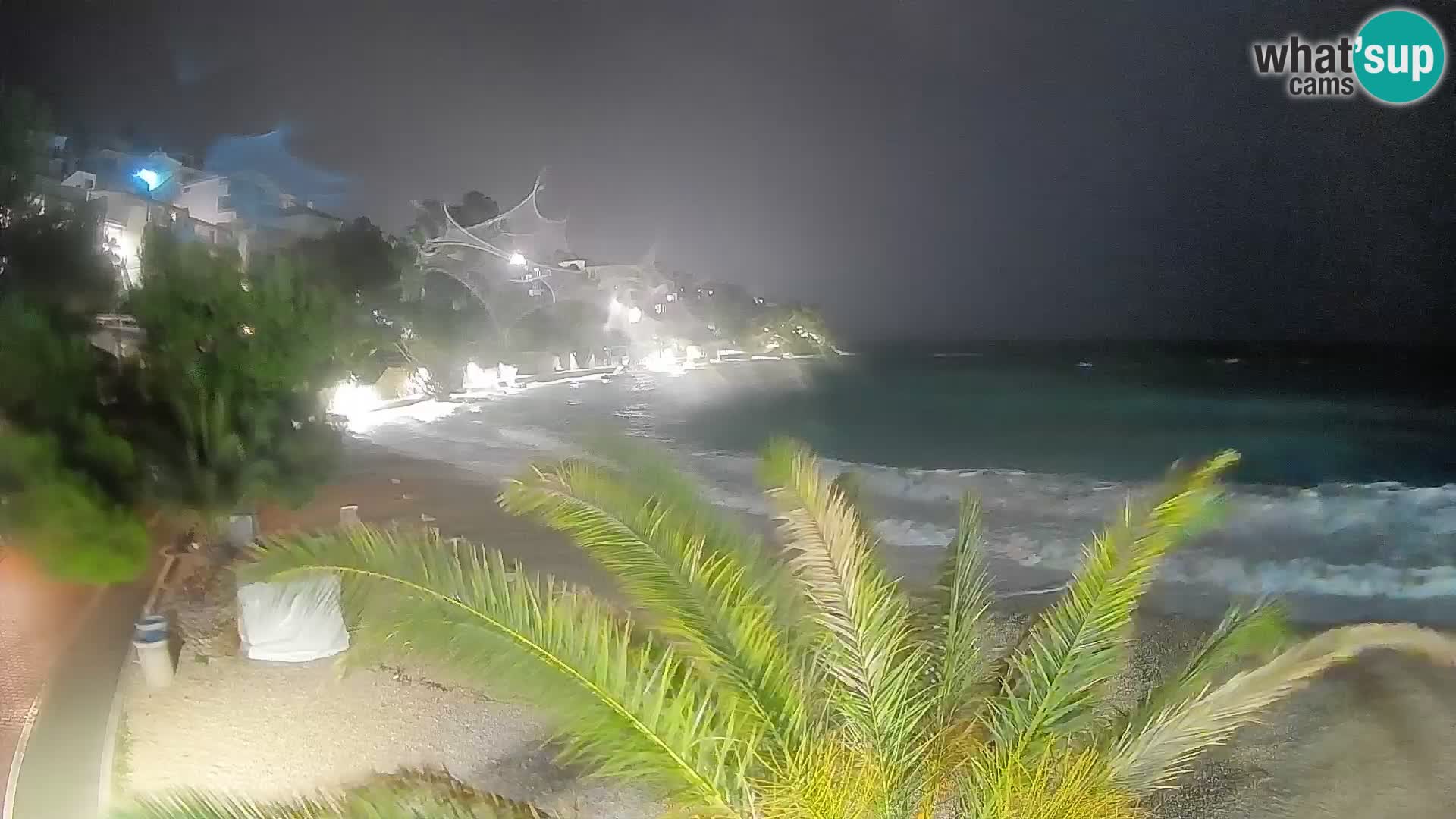 Webcam Lučica Strand Beach Brela – Liveblick von der Adriaküste