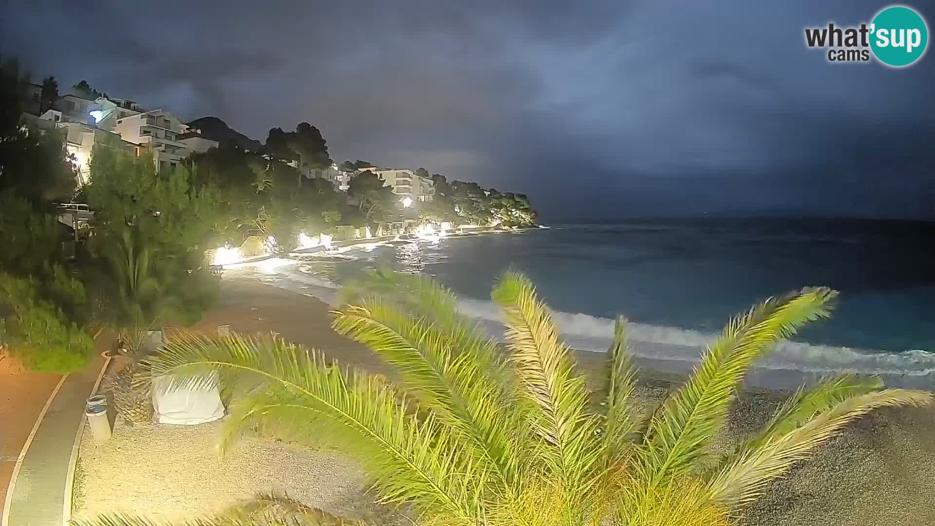 Webcam Lučica Strand Beach Brela – Liveblick von der Adriaküste