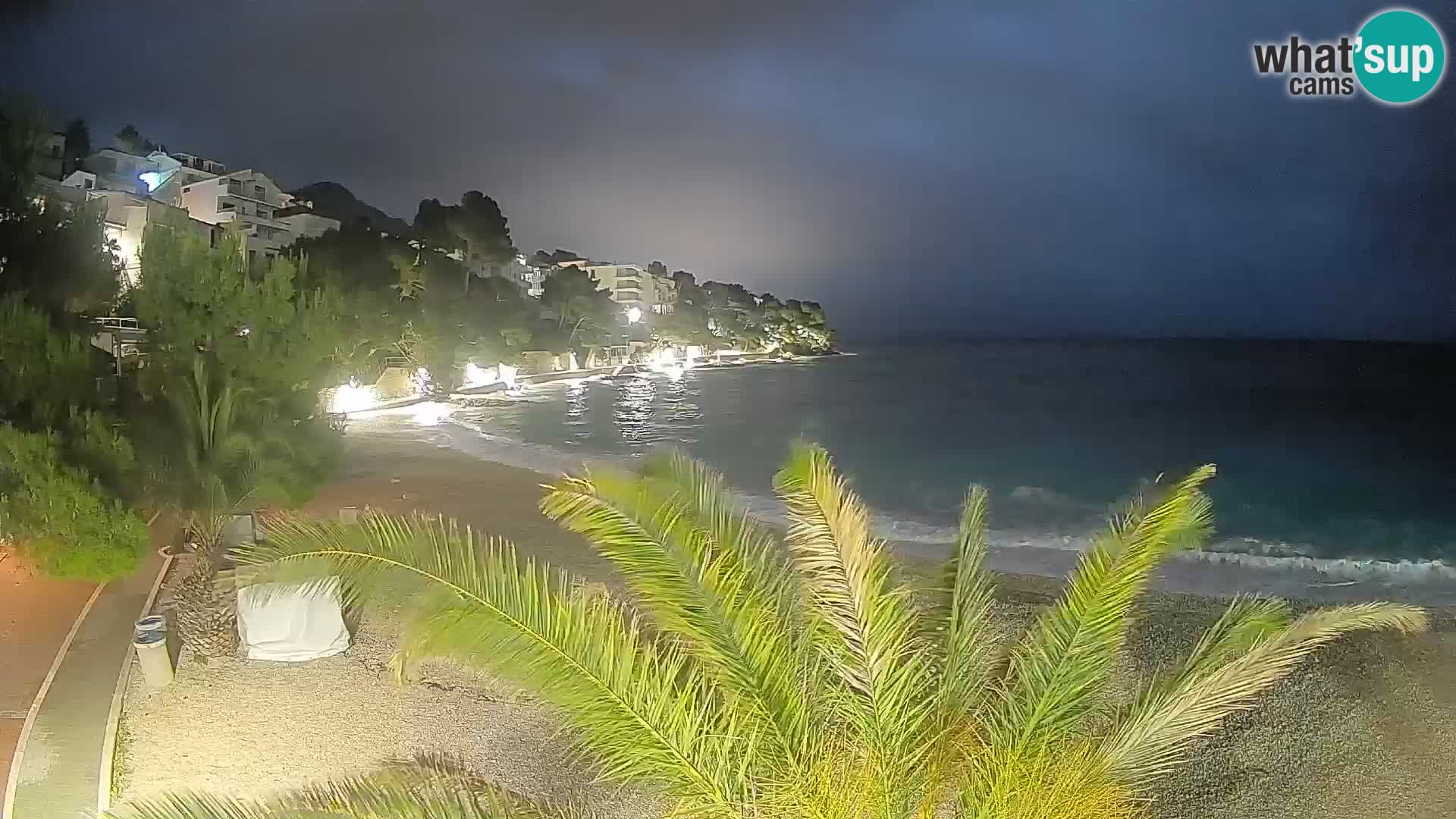 Webcam Spiaggia Lučica Brela – Vista live sulla costa adriatica