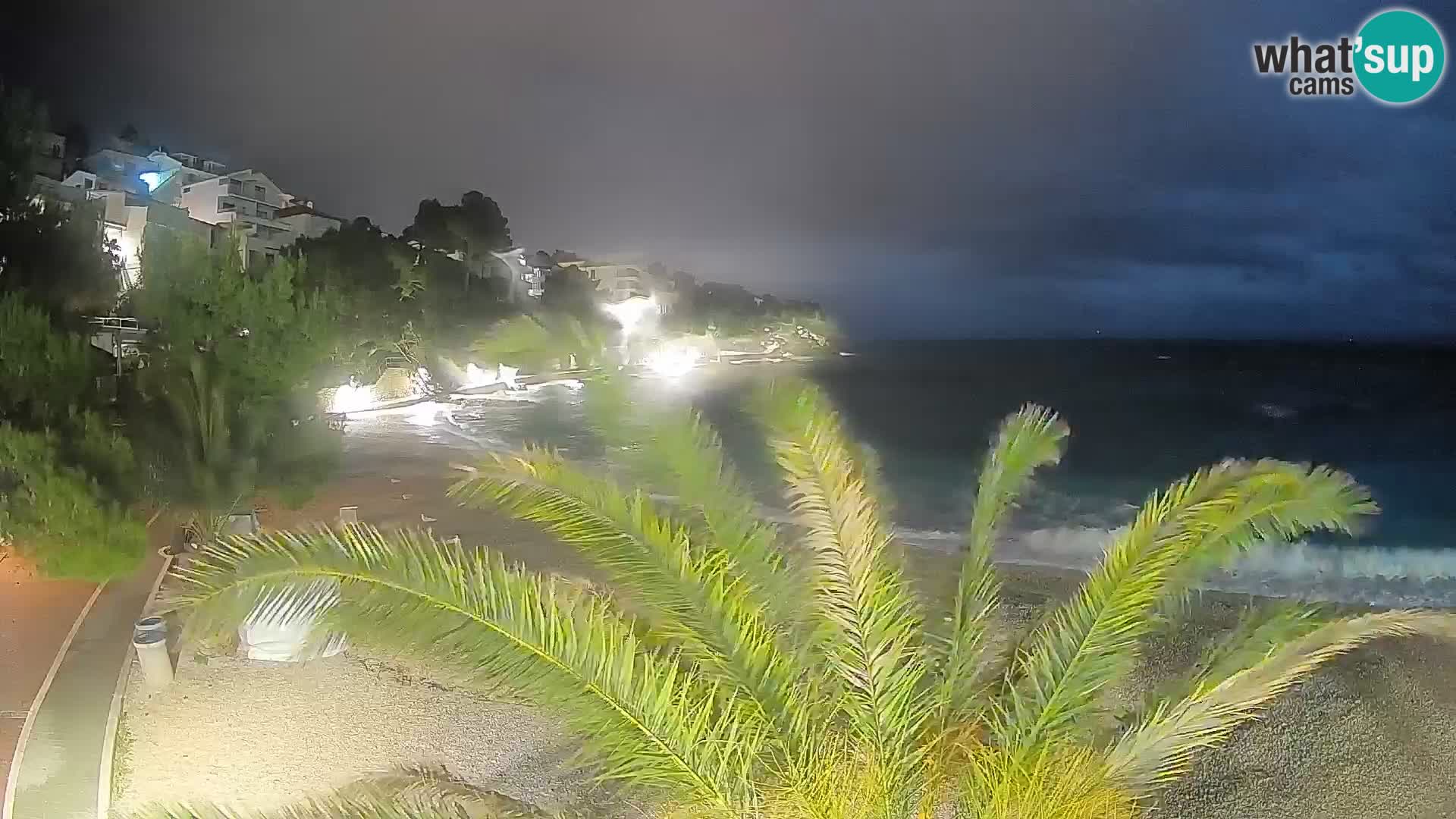 Webcam Lučica Strand Beach Brela – Liveblick von der Adriaküste