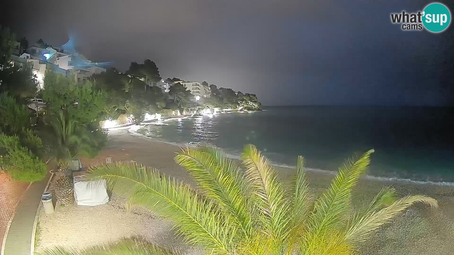 Webcam Spiaggia Lučica Brela – Vista live sulla costa adriatica