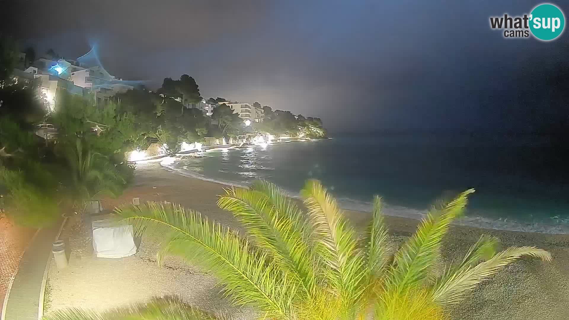 Webcam Plage Lučica Brela – Vue en direct sur la côte adriatique