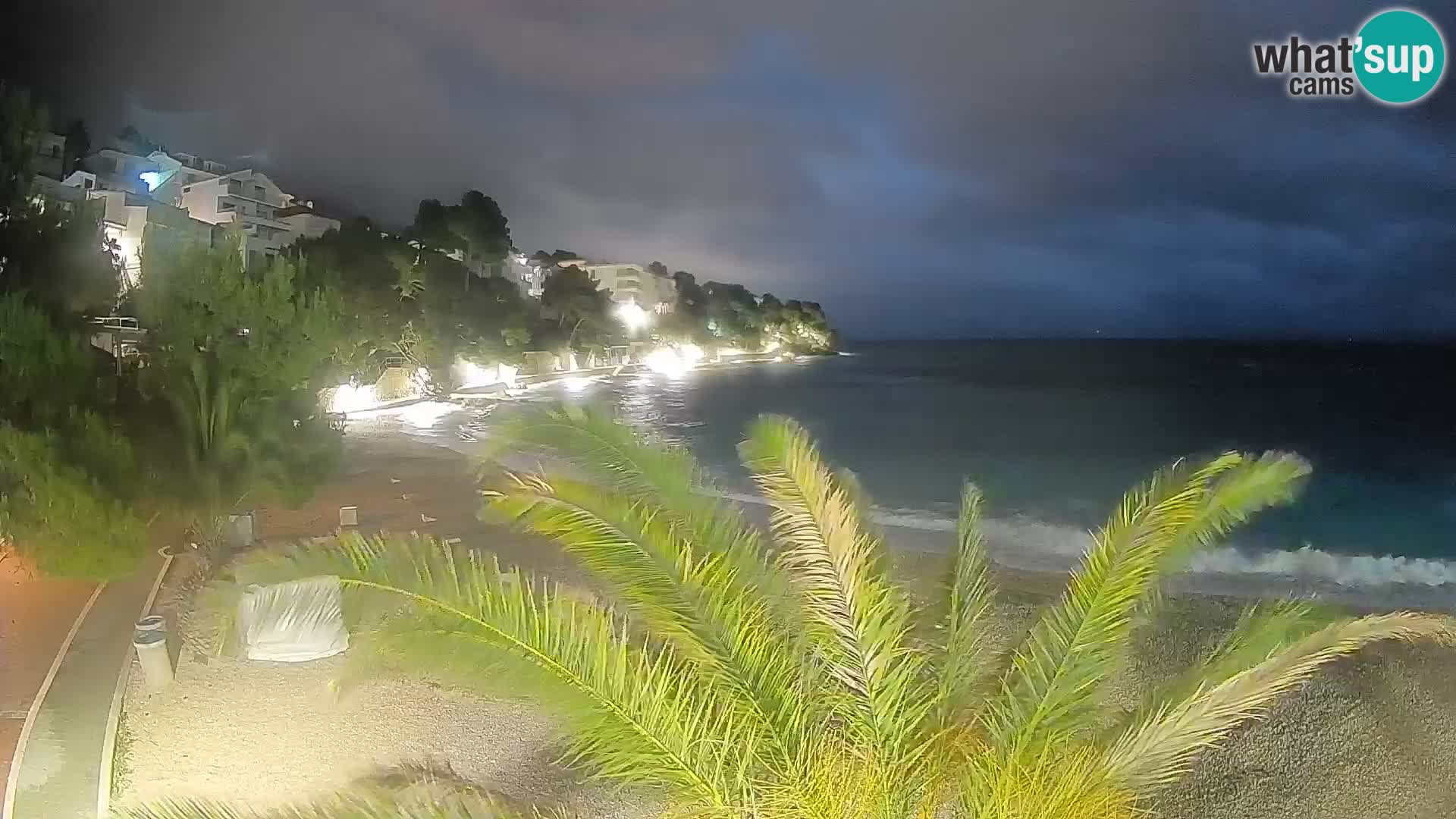 Webcam Lučica Strand Beach Brela – Liveblick von der Adriaküste