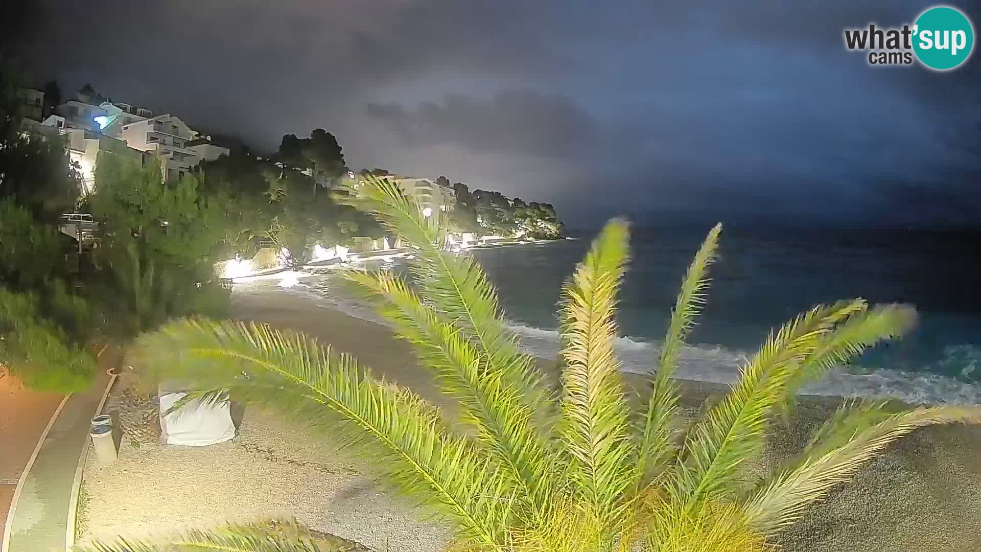 Webcam Playa Lučica Brela – Vista en directo de la costa adriática