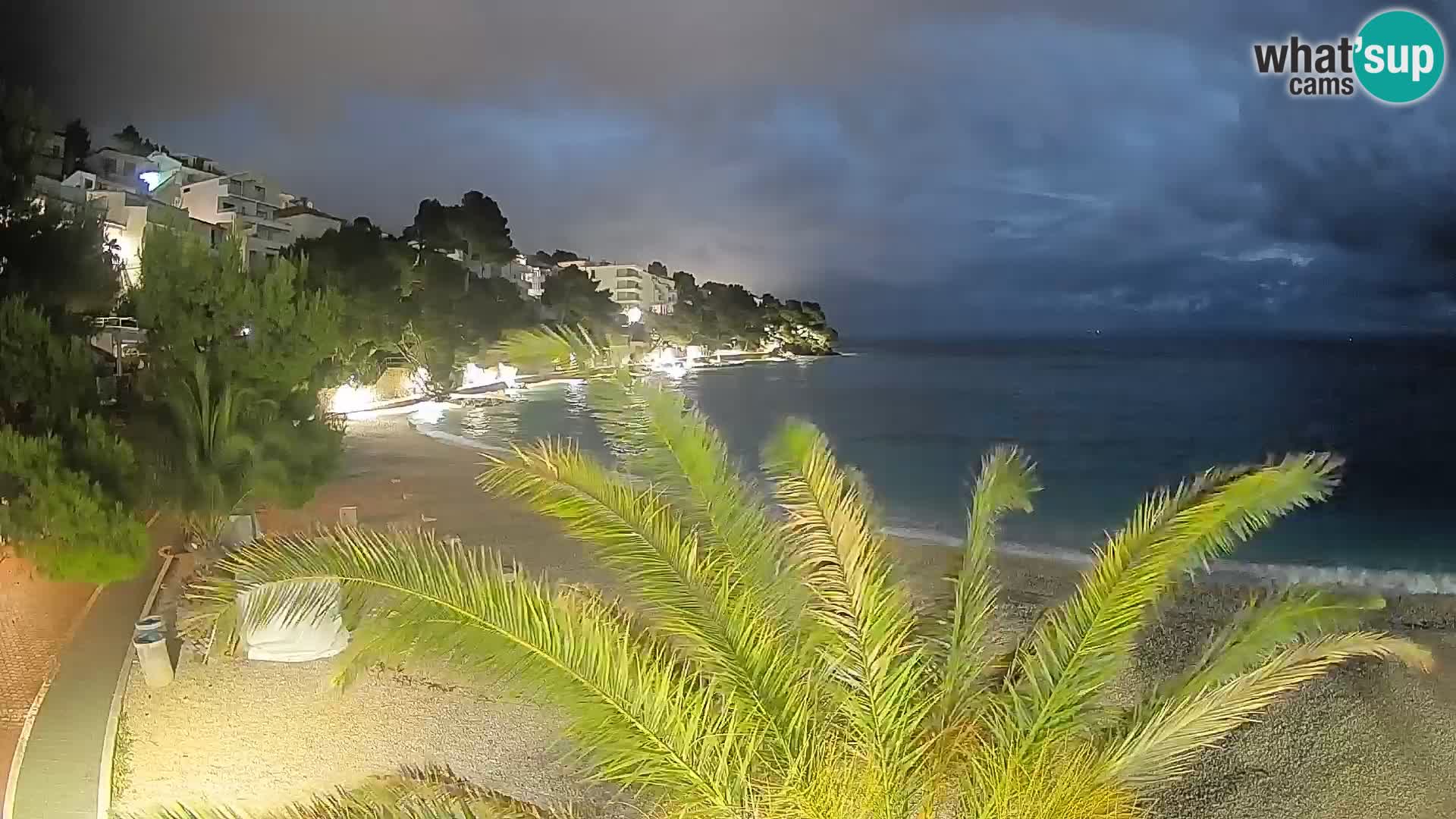 Webcam Plage Lučica Brela – Vue en direct sur la côte adriatique