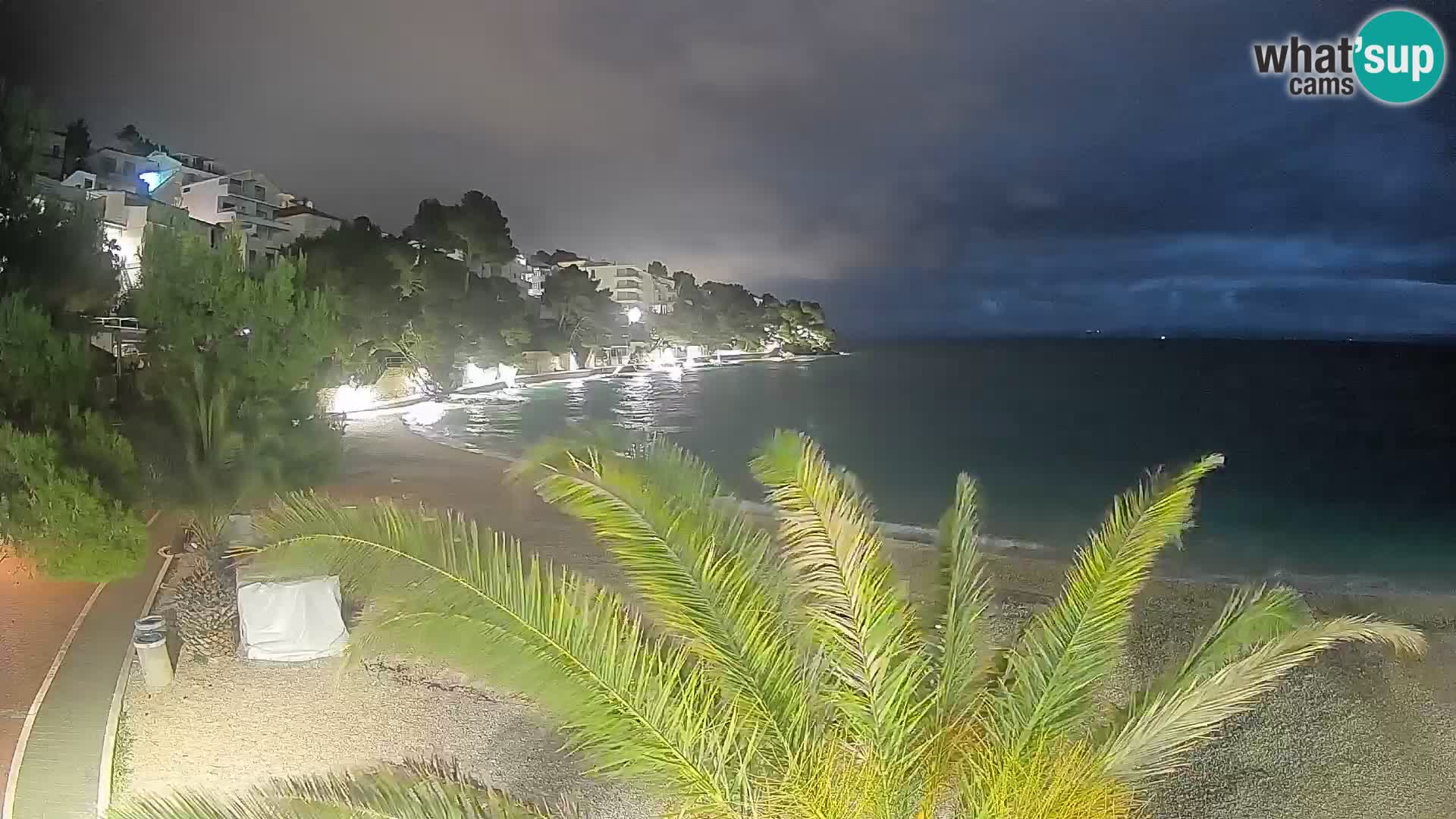 Webcam Lučica Strand Beach Brela – Liveblick von der Adriaküste
