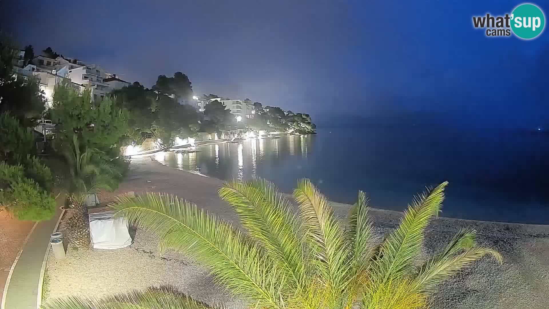 Webcam Playa Lučica Brela – Vista en directo de la costa adriática