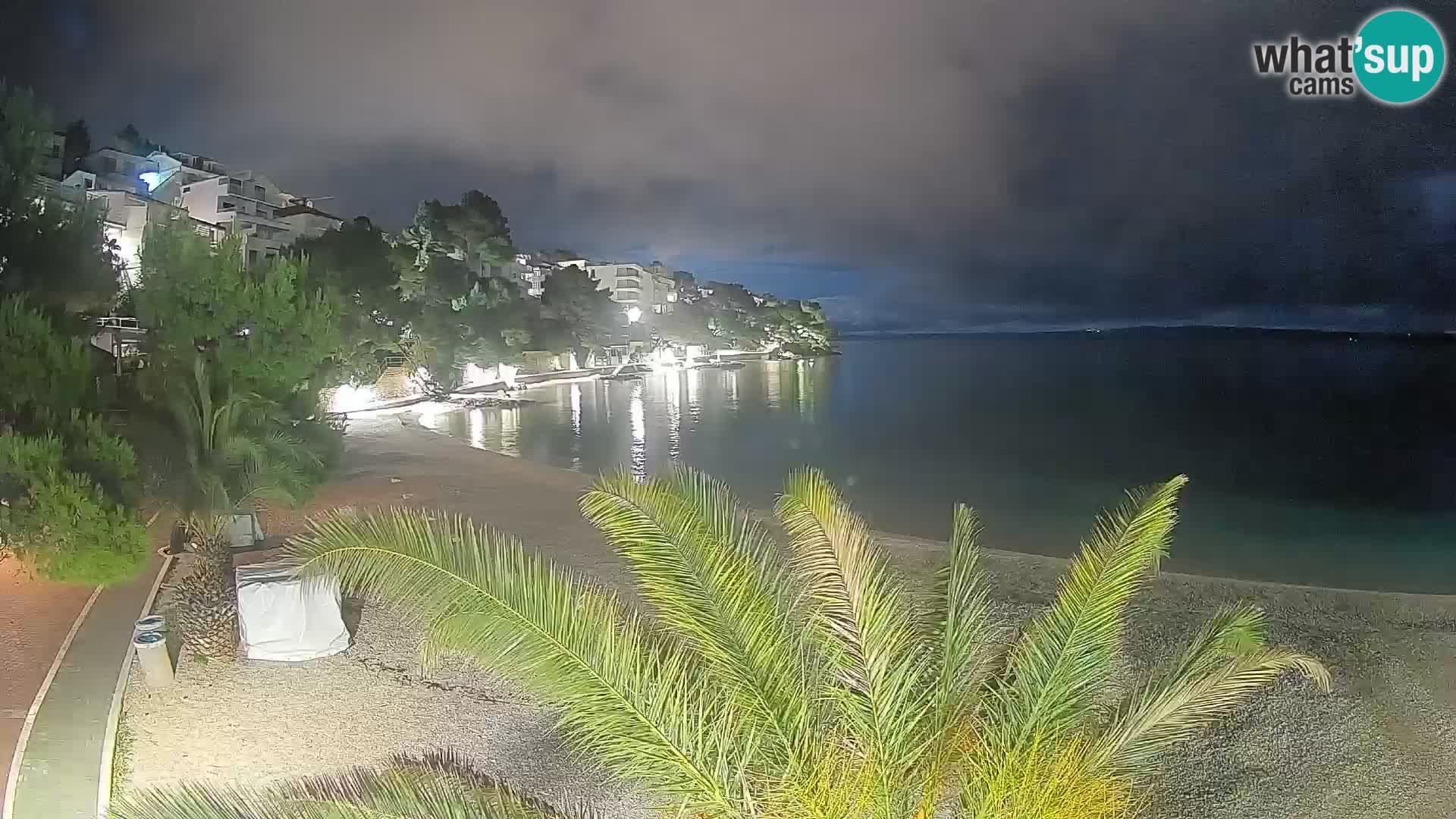 Webcam Plage Lučica Brela – Vue en direct sur la côte adriatique