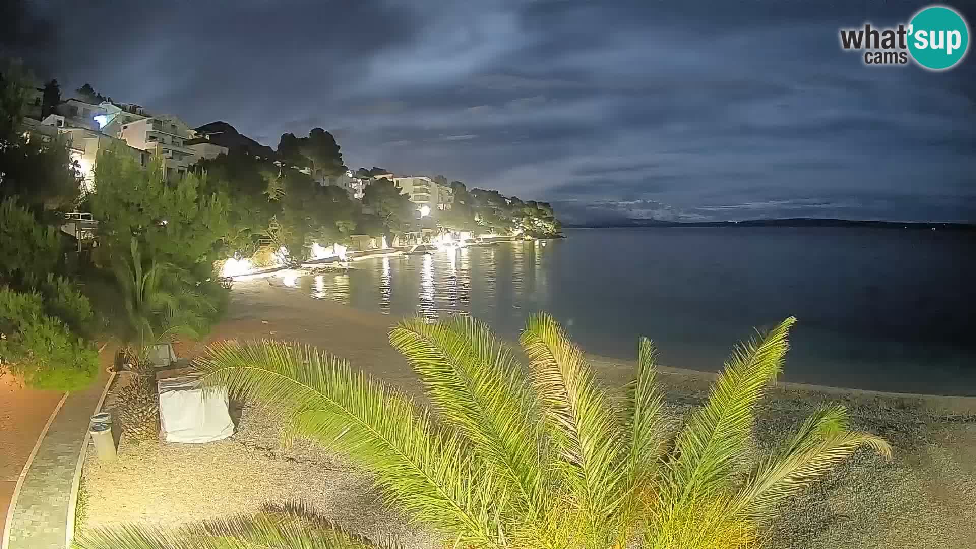 Webcam Plage Lučica Brela – Vue en direct sur la côte adriatique
