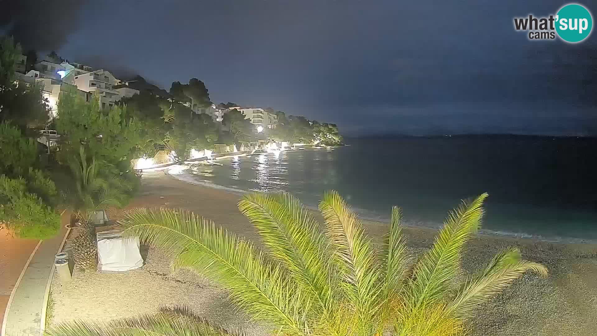 Webcam Playa Lučica Brela – Vista en directo de la costa adriática