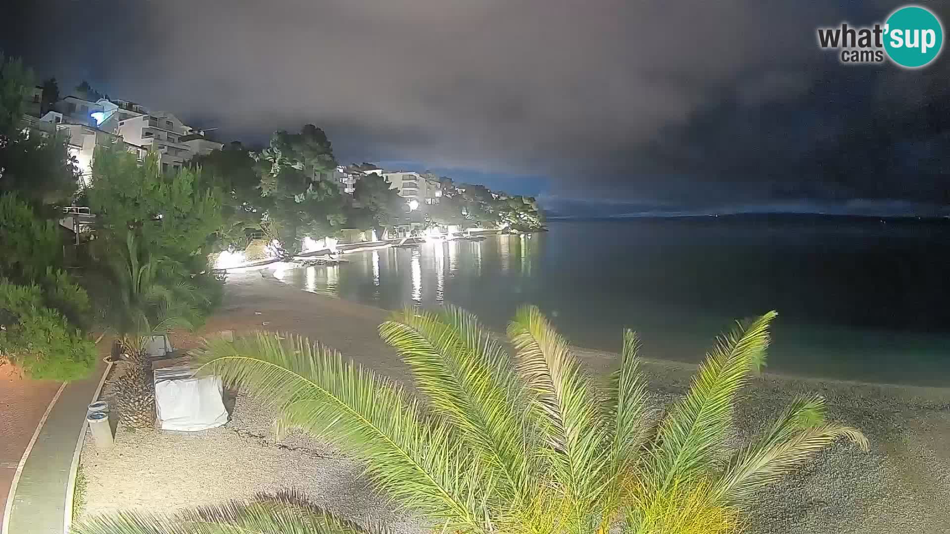 Webcam Spiaggia Lučica Brela – Vista live sulla costa adriatica