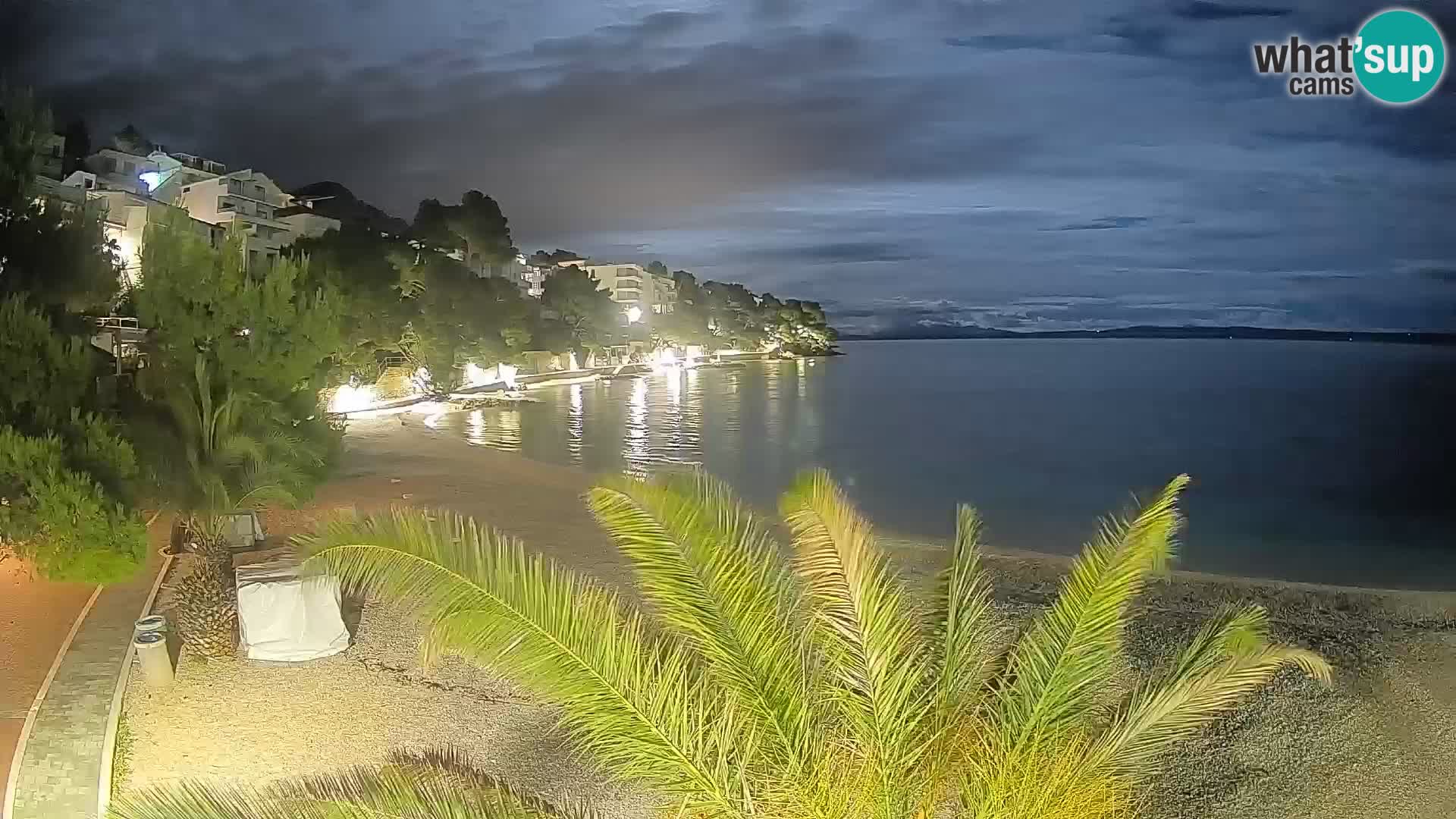 Webcam Lučica Strand Beach Brela – Liveblick von der Adriaküste