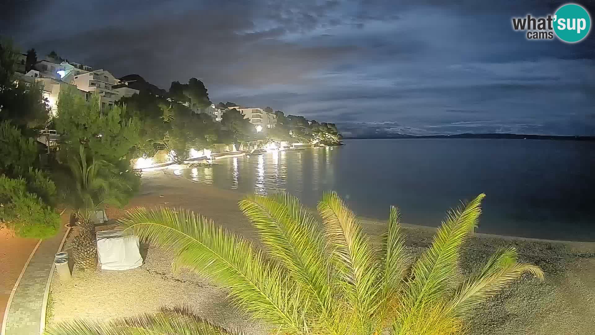 Webcam Plage Lučica Brela – Vue en direct sur la côte adriatique