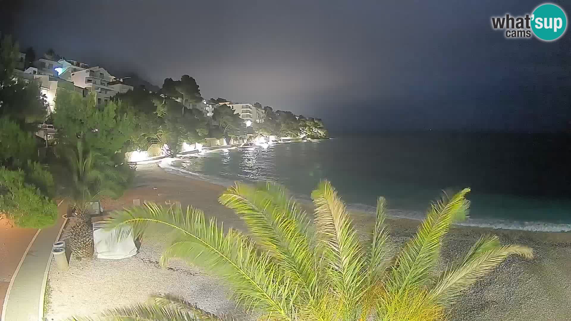 Webcam Spiaggia Lučica Brela – Vista live sulla costa adriatica