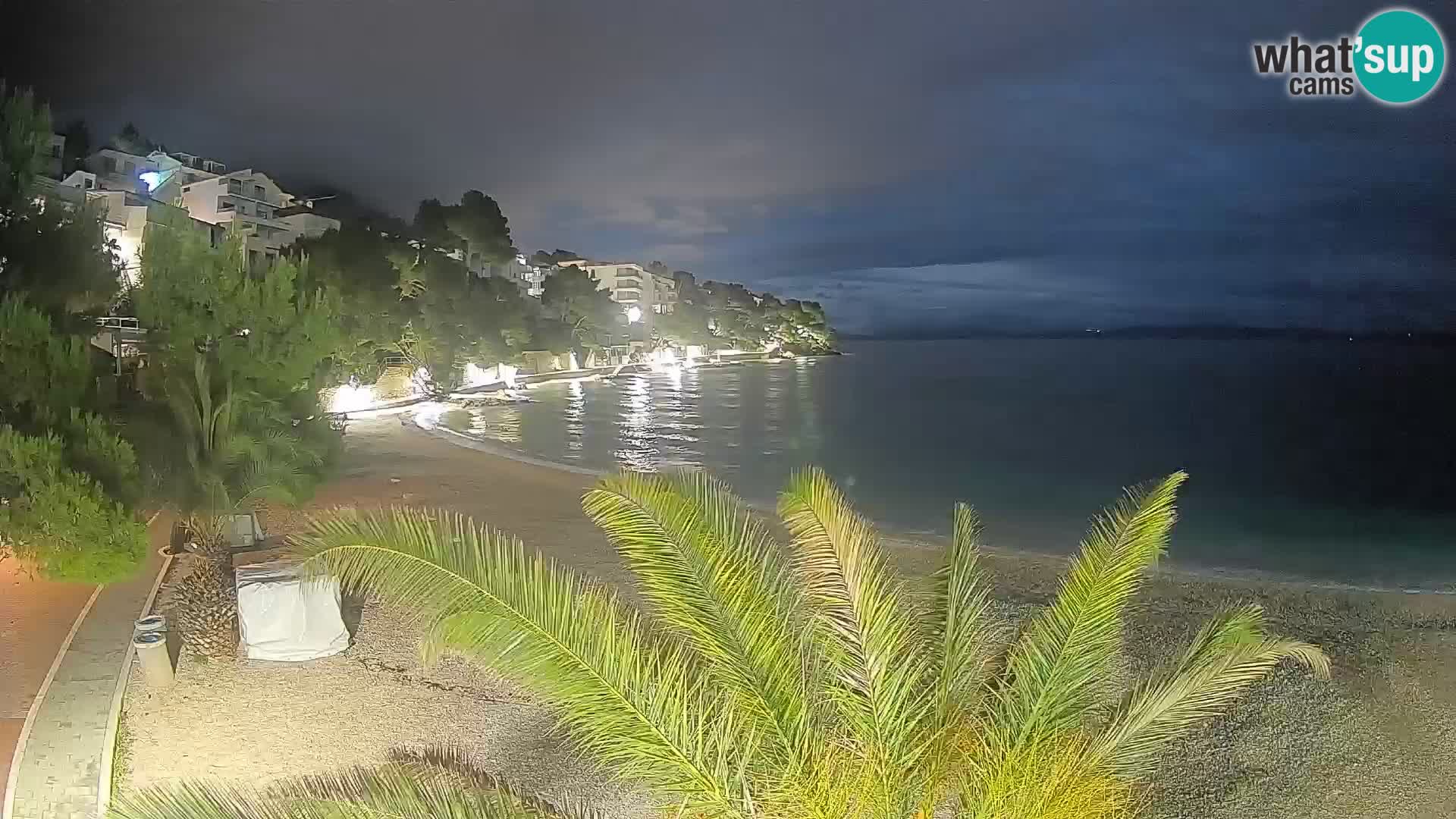 Webcam Plage Lučica Brela – Vue en direct sur la côte adriatique