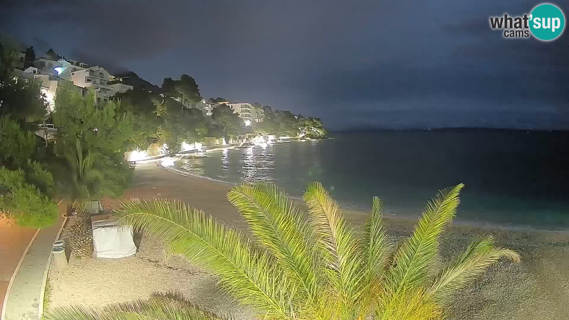 Webcam Lučica Strand Beach Brela – Liveblick von der Adriaküste