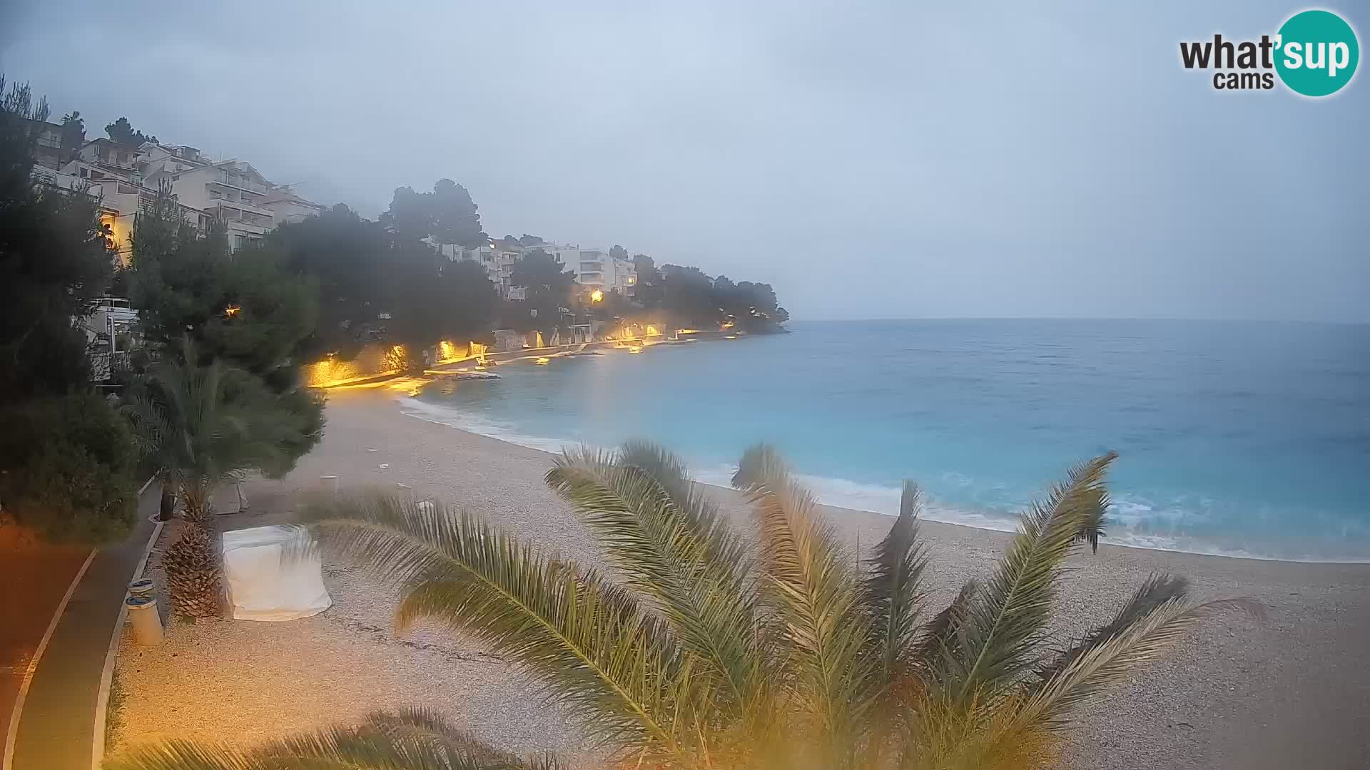 Webcam Spiaggia Lučica Brela – Vista live sulla costa adriatica