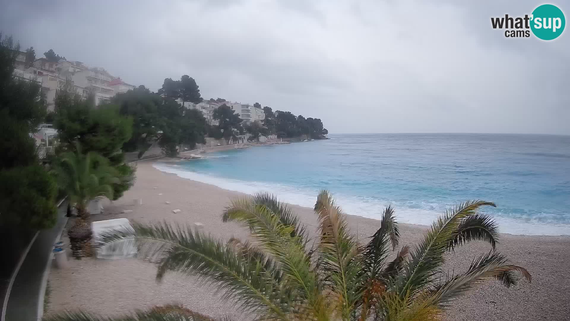 Webcam Playa Lučica Brela – Vista en directo de la costa adriática