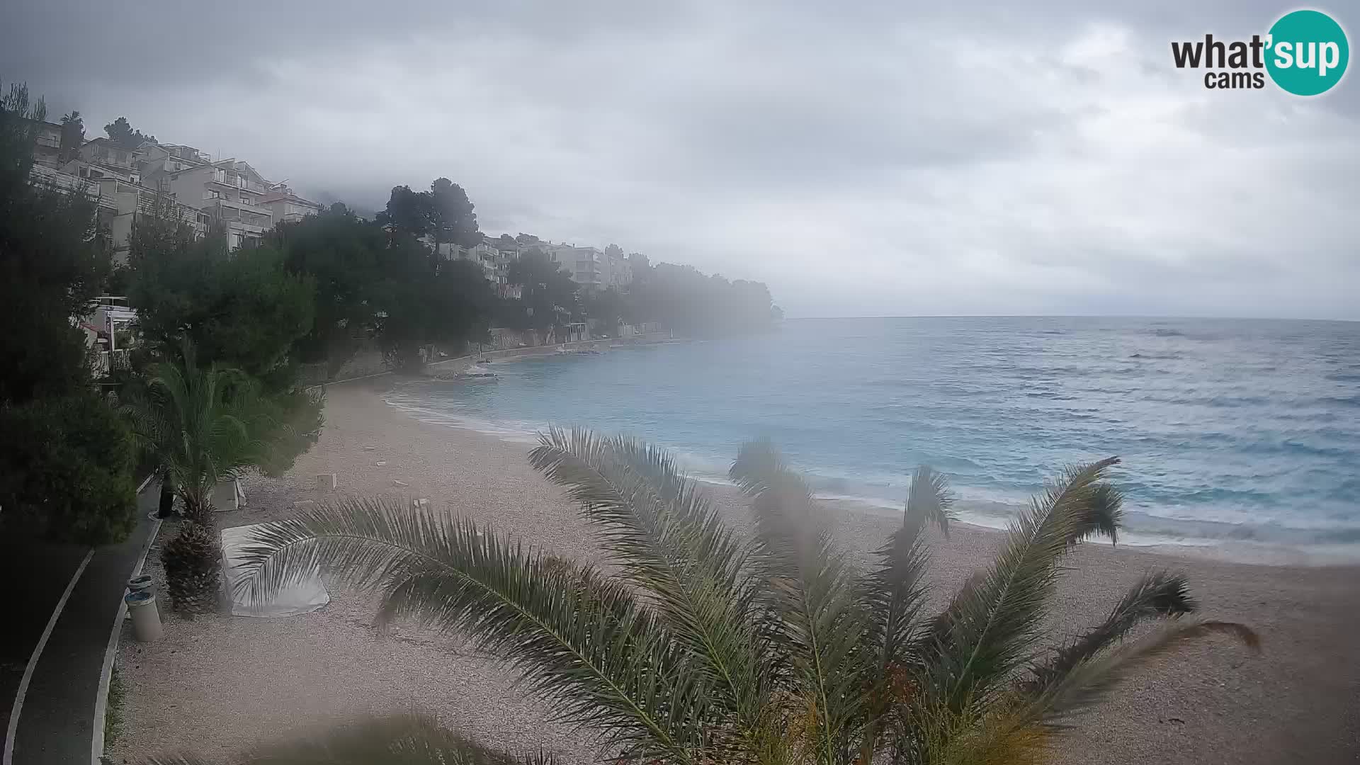 Webcam Plage Lučica Brela – Vue en direct sur la côte adriatique