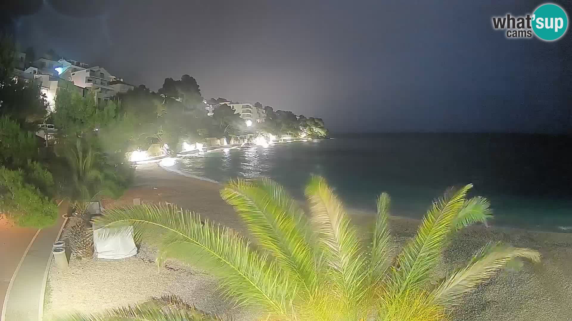 Webcam Lučica Strand Beach Brela – Liveblick von der Adriaküste