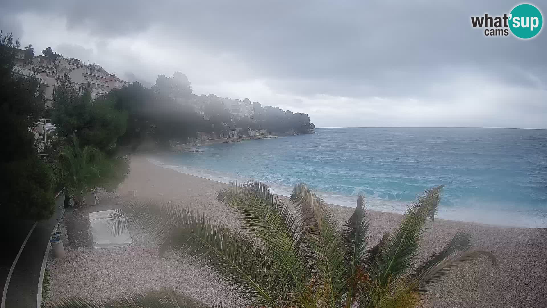 Webcam Playa Lučica Brela – Vista en directo de la costa adriática
