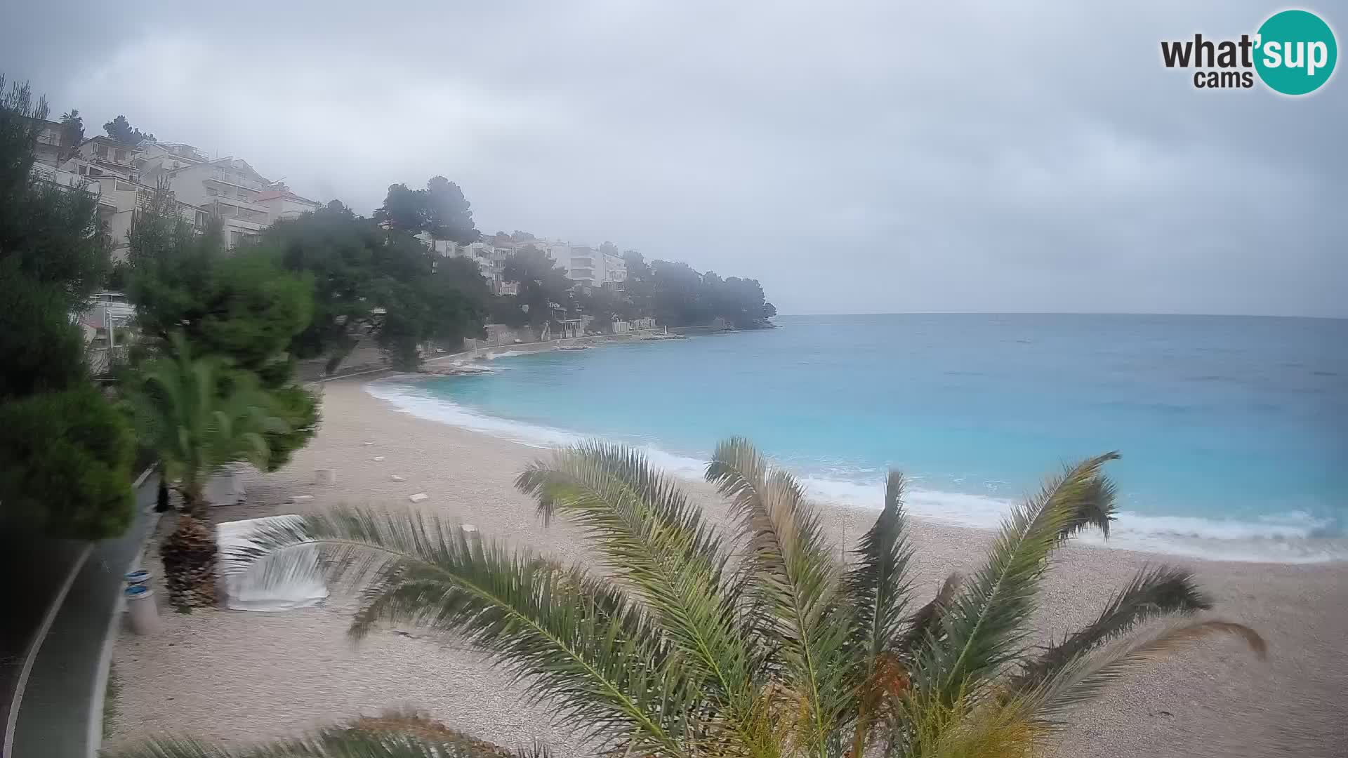Webcam Spiaggia Lučica Brela – Vista live sulla costa adriatica
