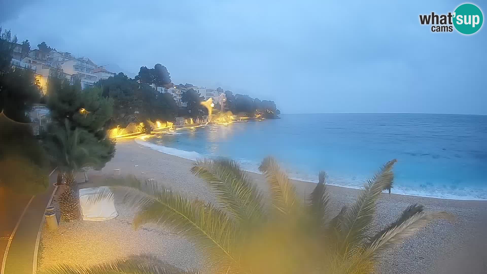 Webcam Plage Lučica Brela – Vue en direct sur la côte adriatique
