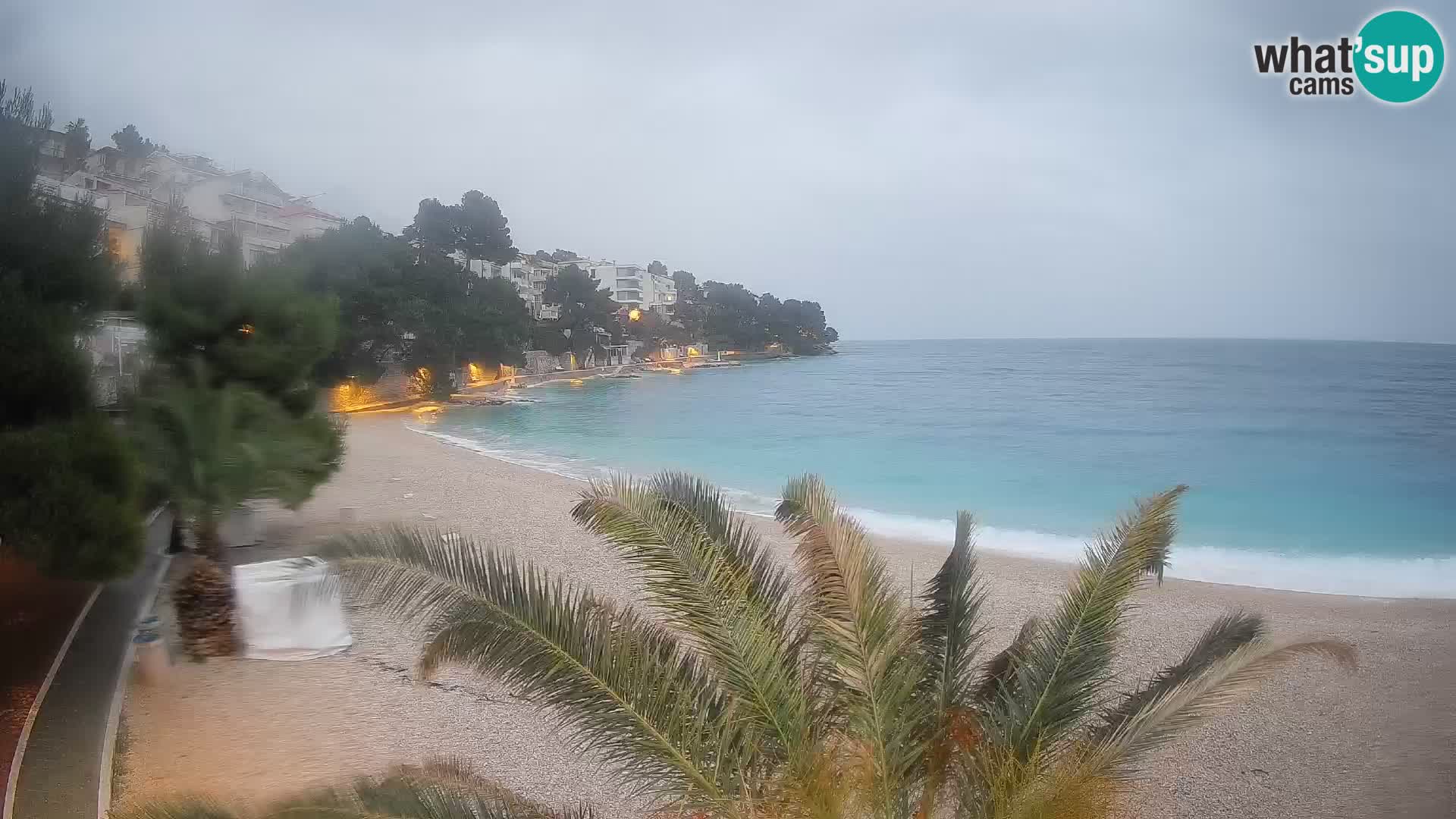 Webcam Spiaggia Lučica Brela – Vista live sulla costa adriatica