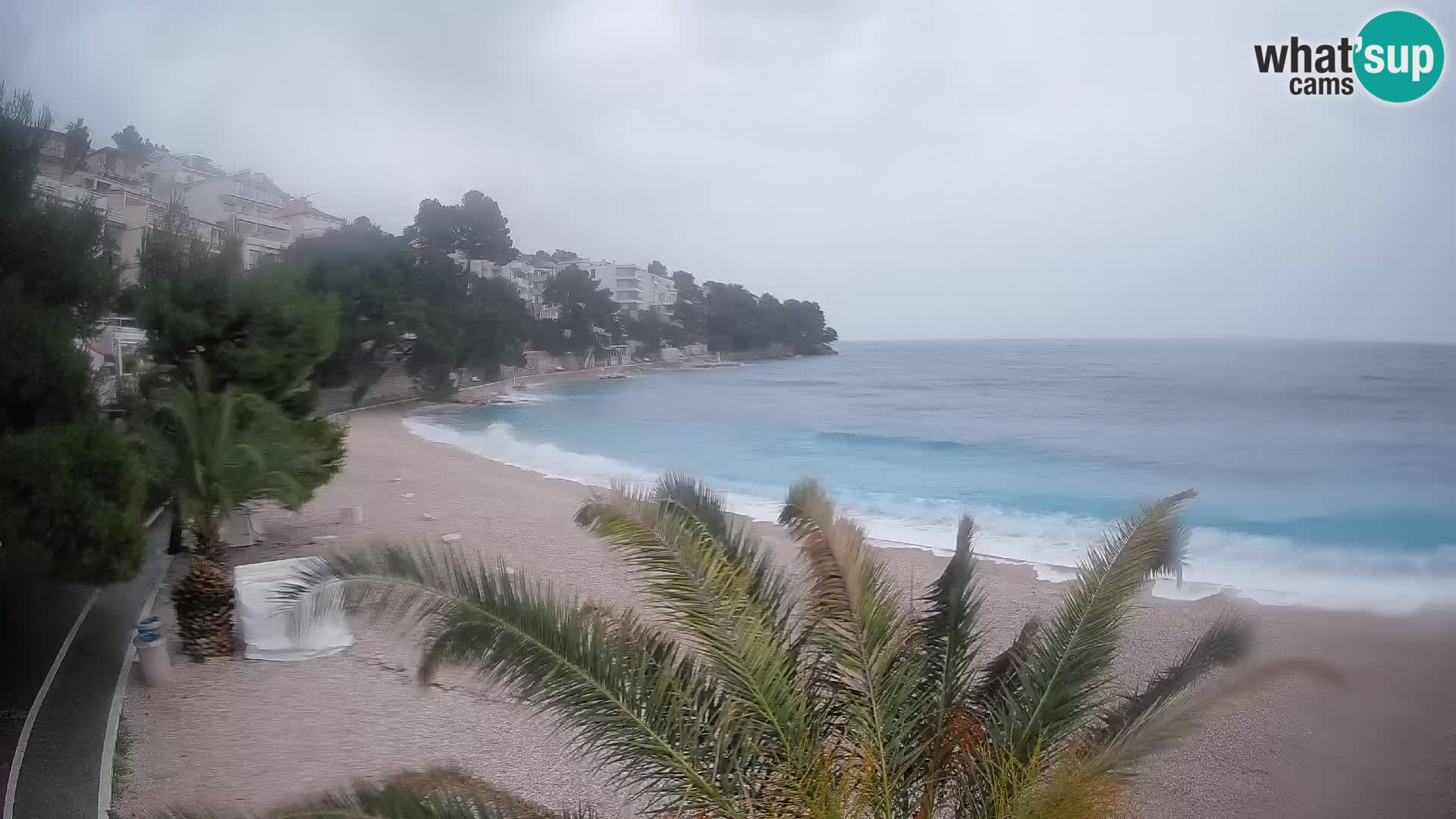 Webcam Spiaggia Lučica Brela – Vista live sulla costa adriatica