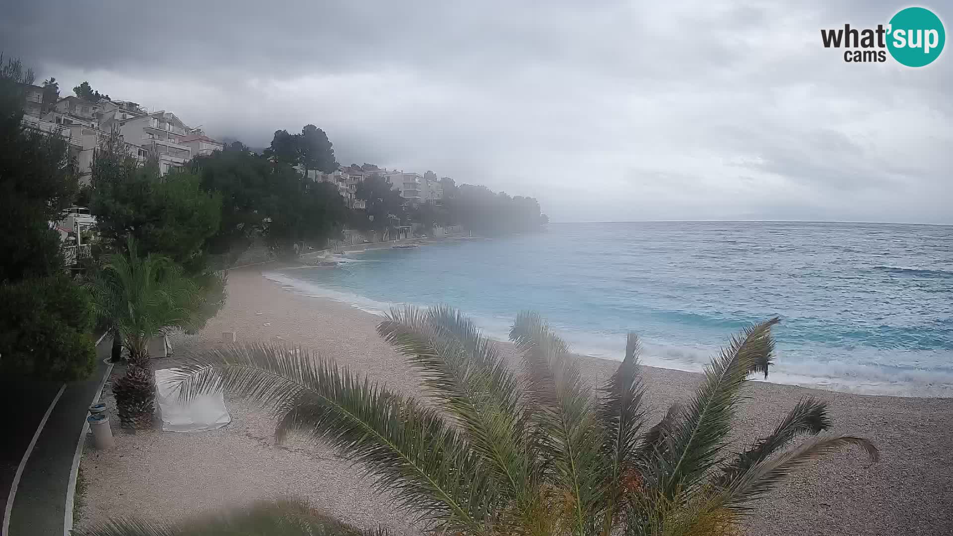 Webcam Spiaggia Lučica Brela – Vista live sulla costa adriatica