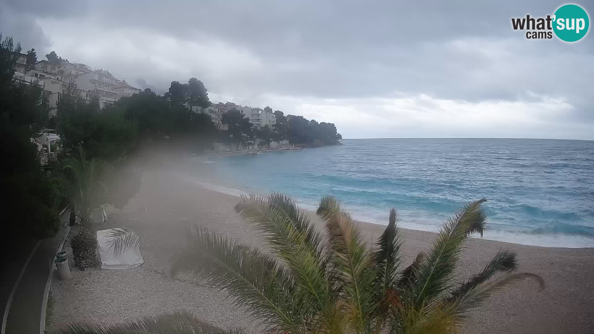 Webcam Playa Lučica Brela – Vista en directo de la costa adriática