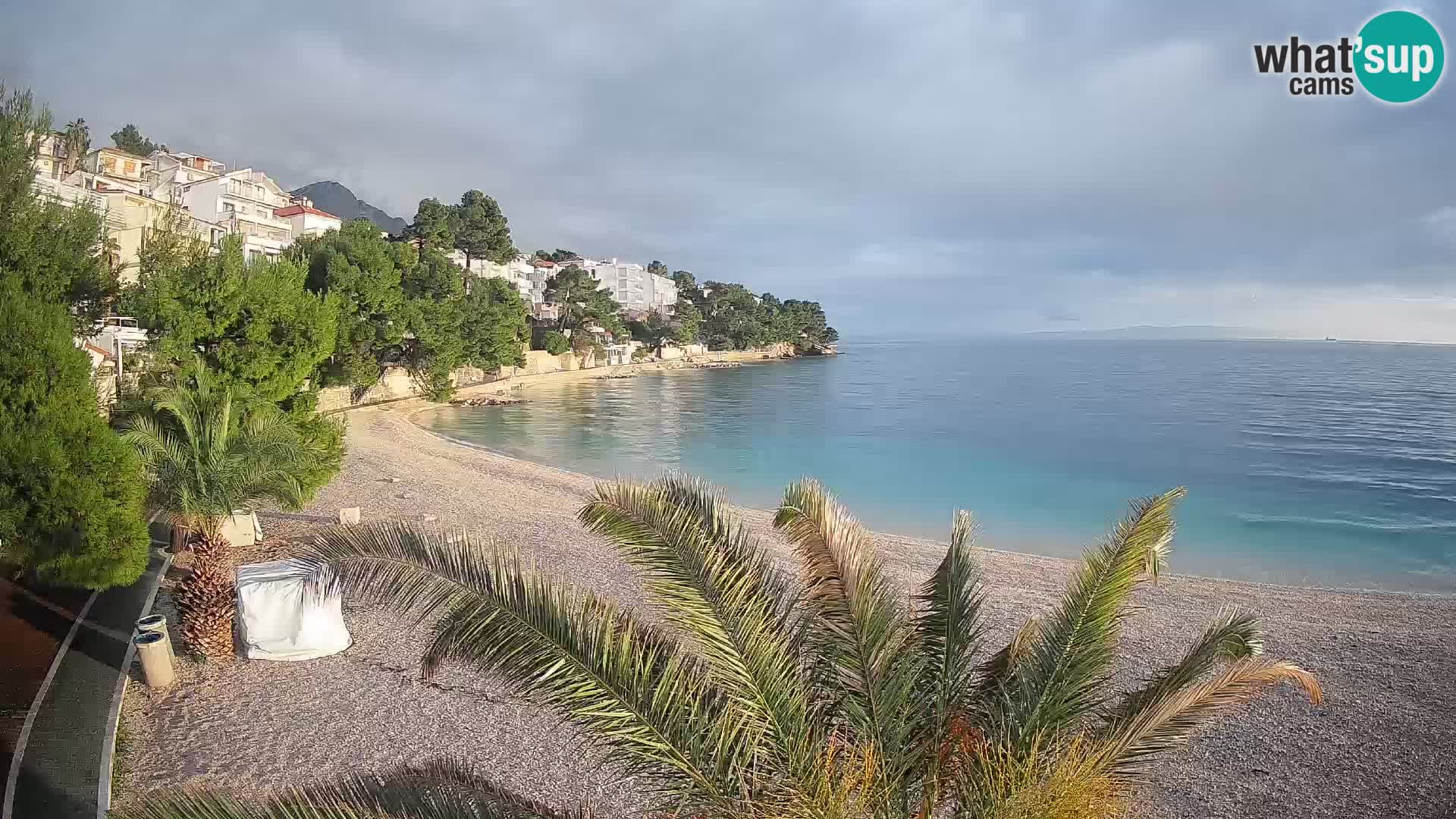 Webcam Lučica Beach Brela – Live View from the Adriatic Coast