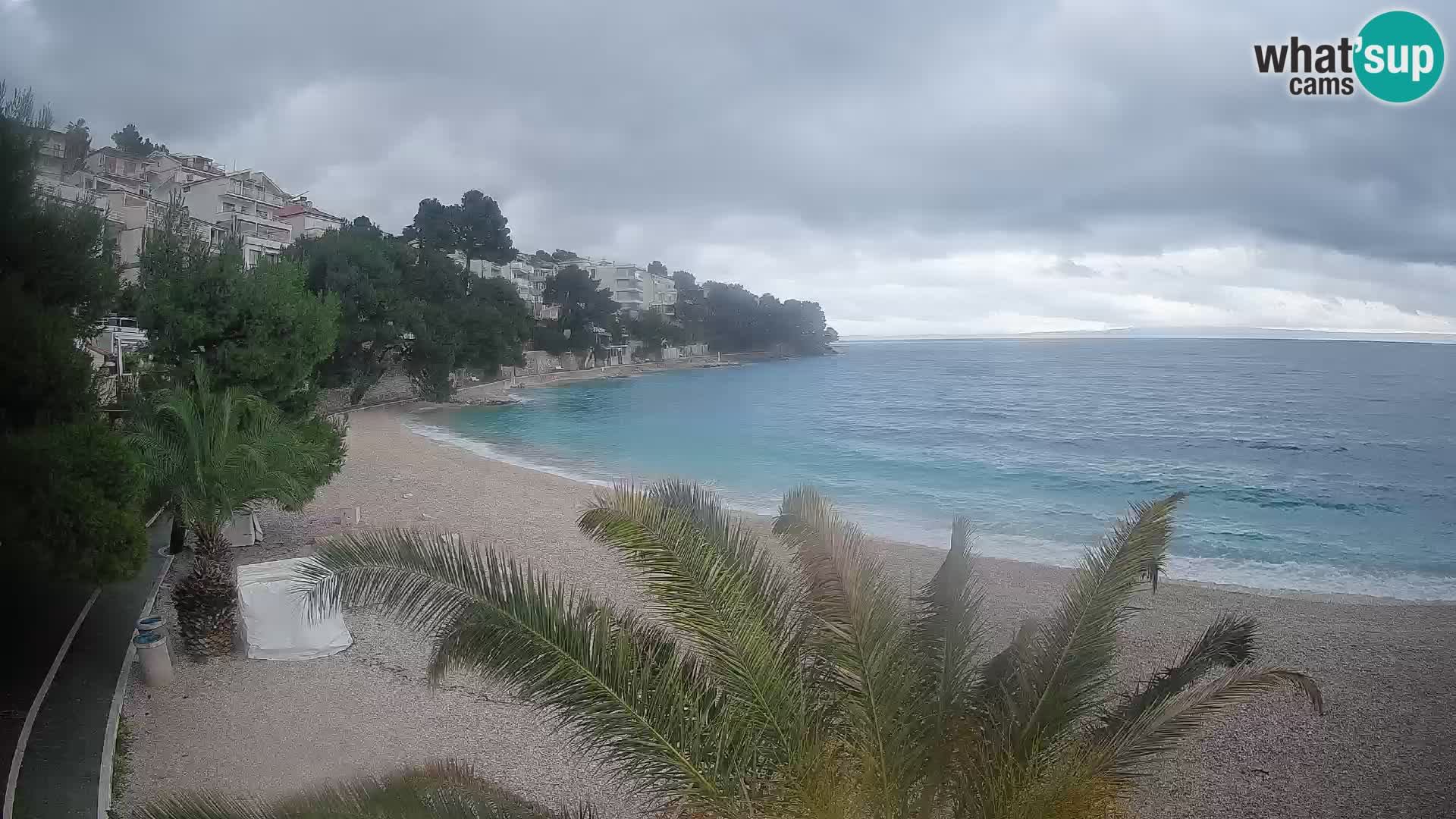 Webcam Spiaggia Lučica Brela – Vista live sulla costa adriatica