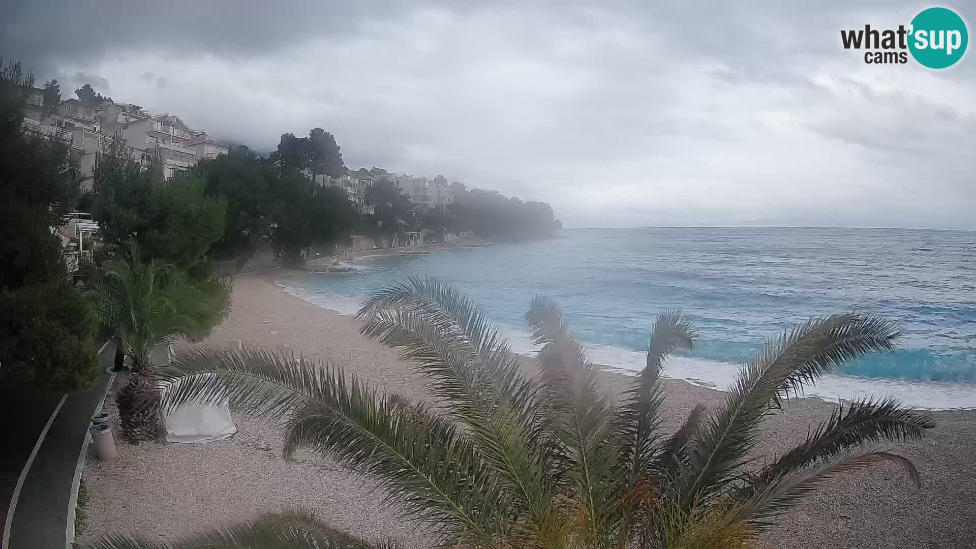 Webcam Playa Lučica Brela – Vista en directo de la costa adriática