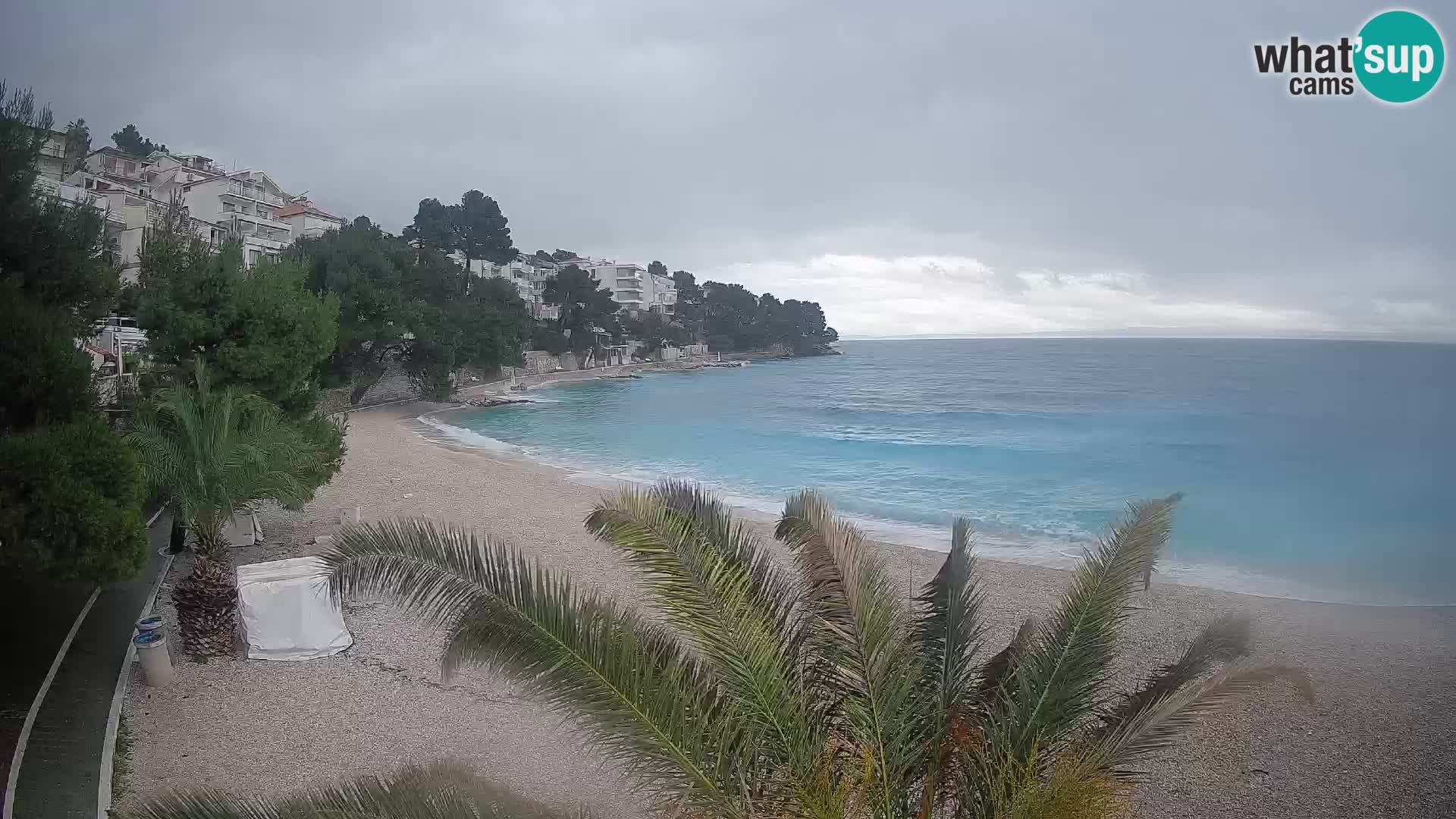 Webcam Playa Lučica Brela – Vista en directo de la costa adriática
