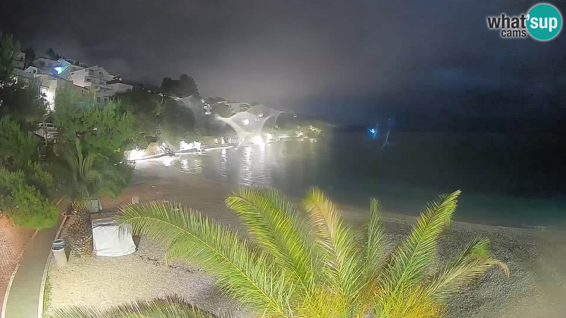Webcam Playa Lučica Brela – Vista en directo de la costa adriática
