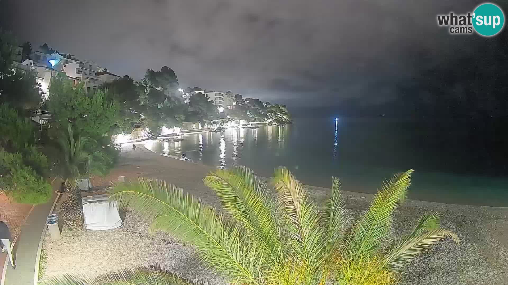 Webcam Lučica Strand Beach Brela – Liveblick von der Adriaküste
