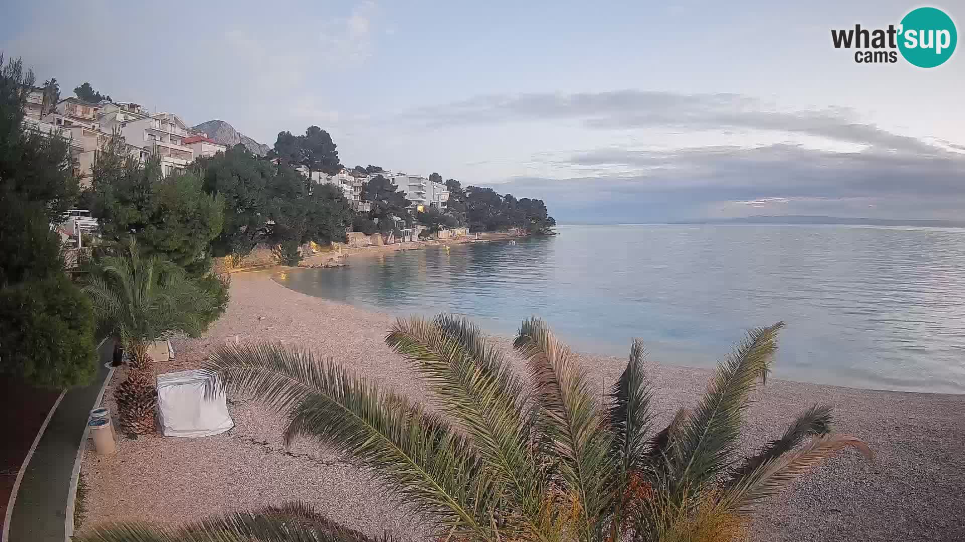 Webcam Plage Lučica Brela – Vue en direct sur la côte adriatique