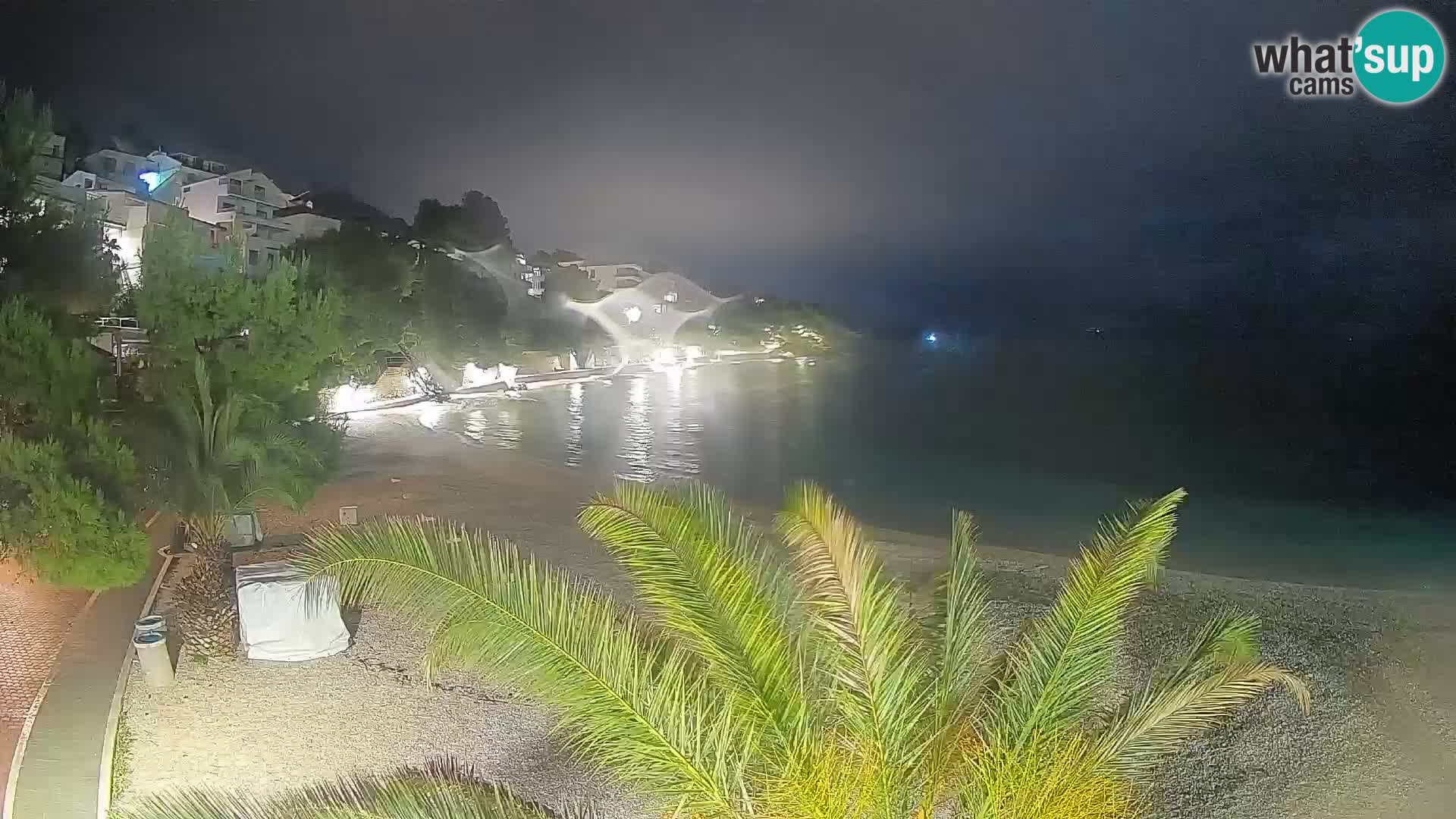 Webcam Lučica Strand Beach Brela – Liveblick von der Adriaküste