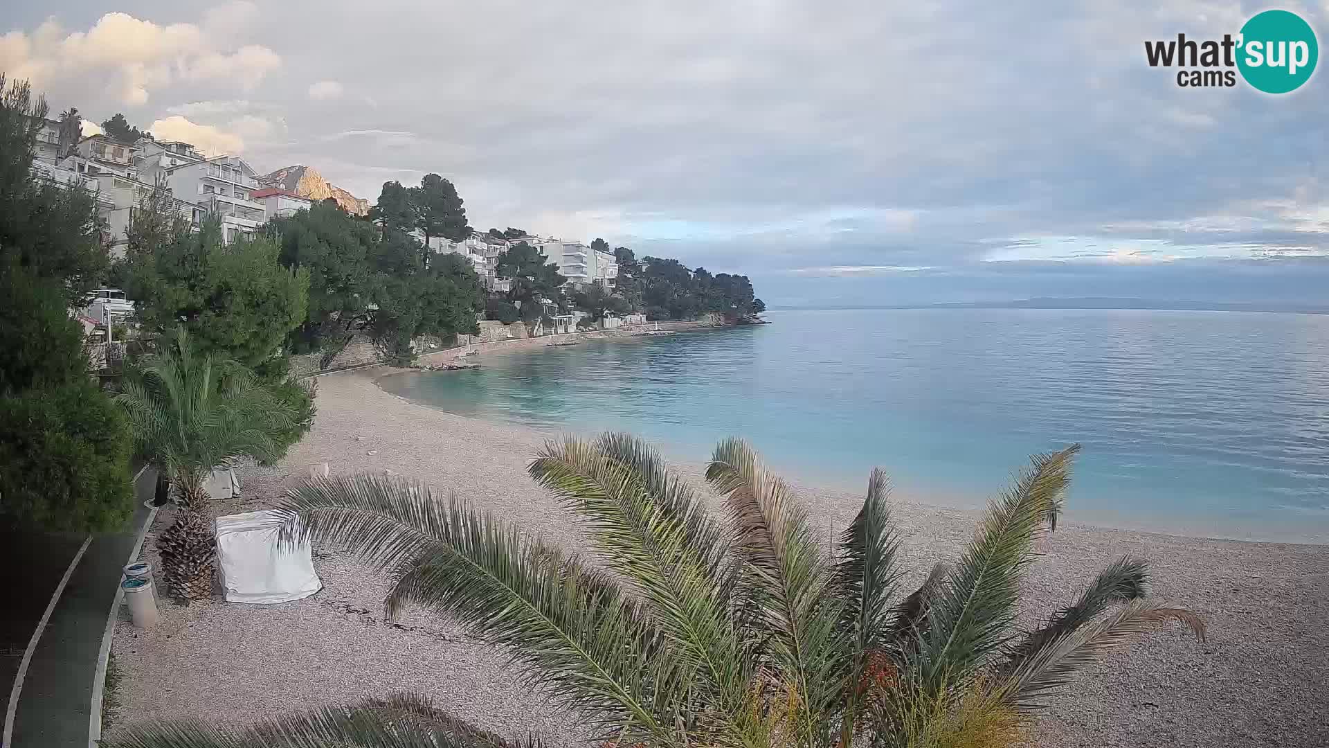 Webcam Playa Lučica Brela – Vista en directo de la costa adriática